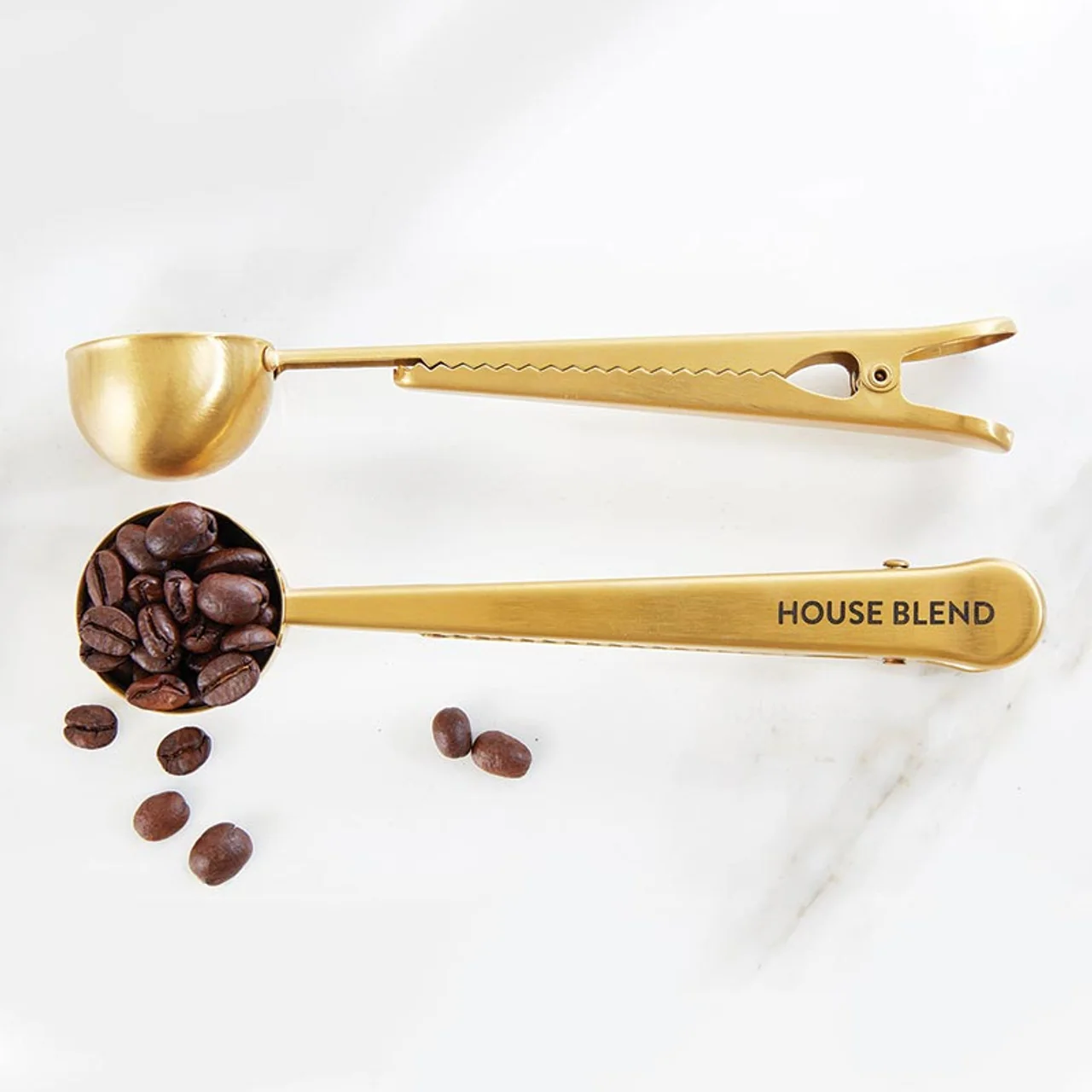 Trendy Coffee Scoop Clip Gold Genuine
