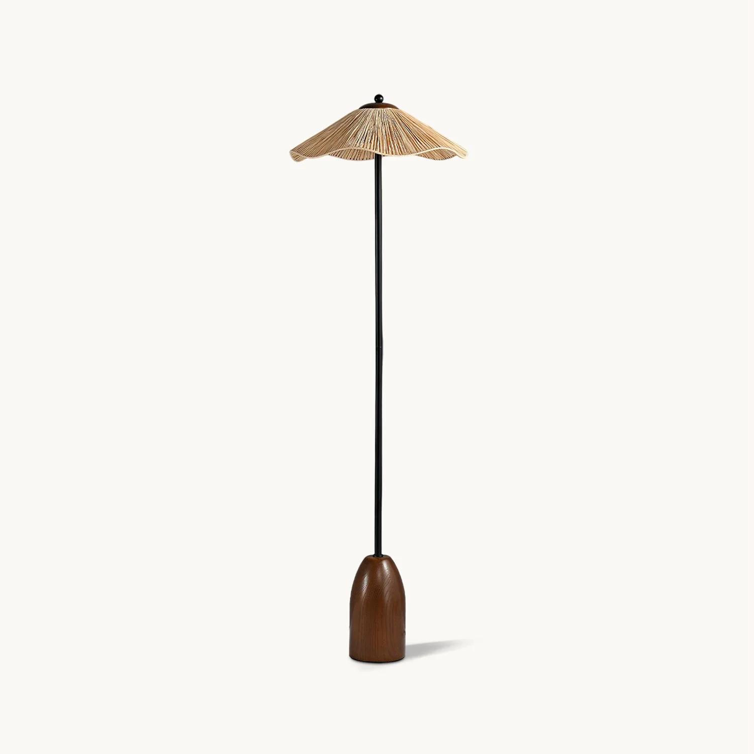 Convenient Retro Straw Hat Floor Lamp First-Class