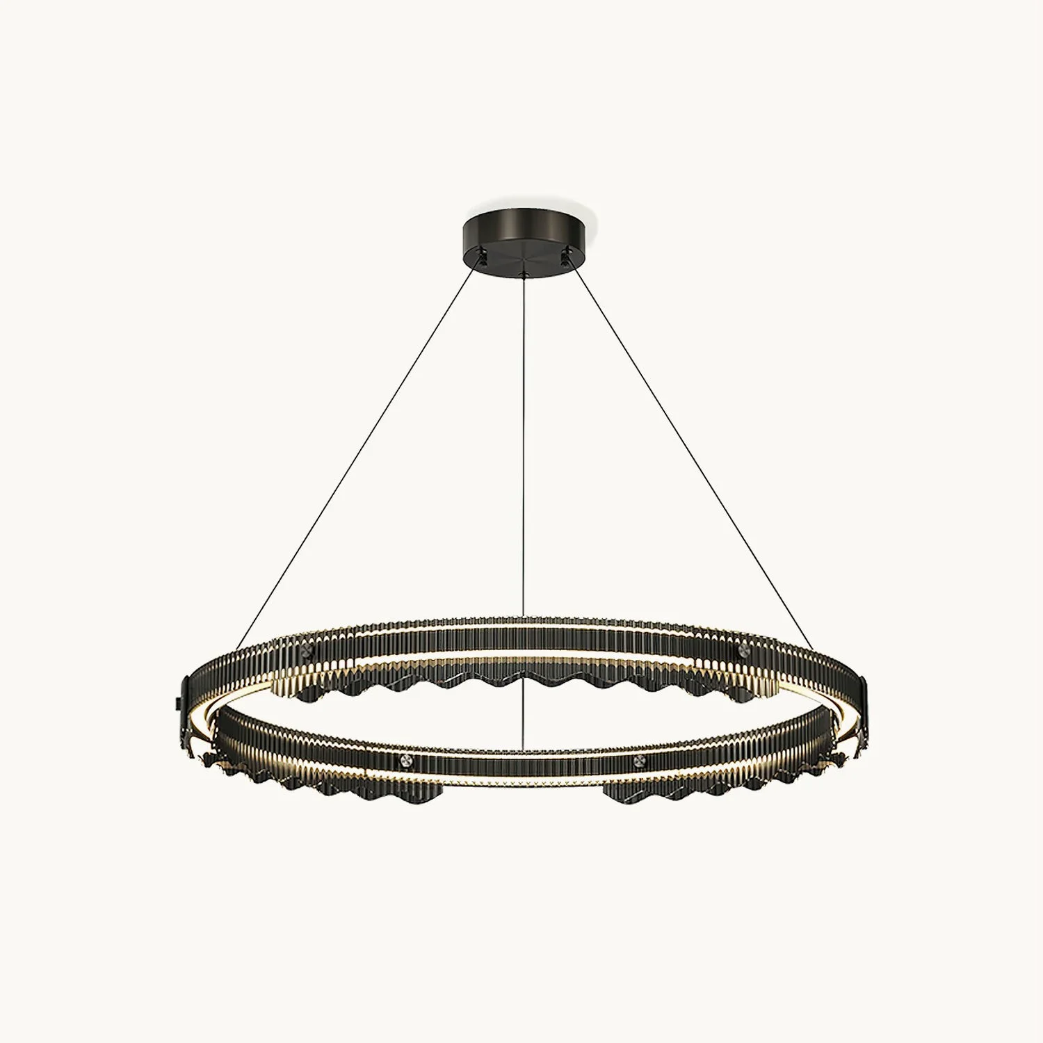 Sustainable Light Luxury Striped Glass Chandelier Professional