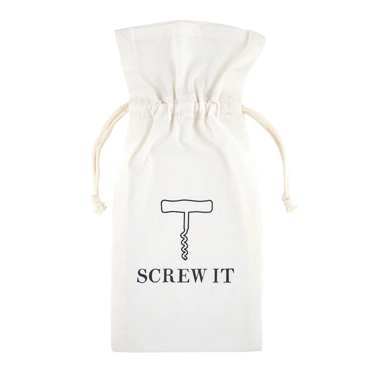 Crafted Screw It Muslin Wine Bag Easy-to-Use