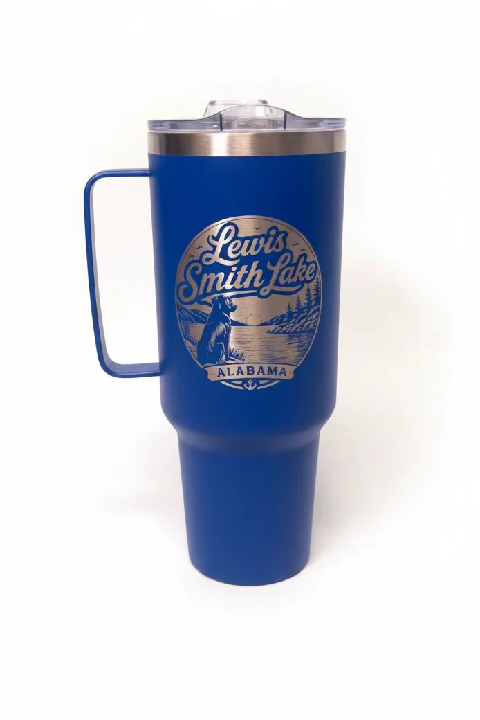 Selected 40oz Tumbler - Dog Day on Lewis Smith Lake High-Quality
