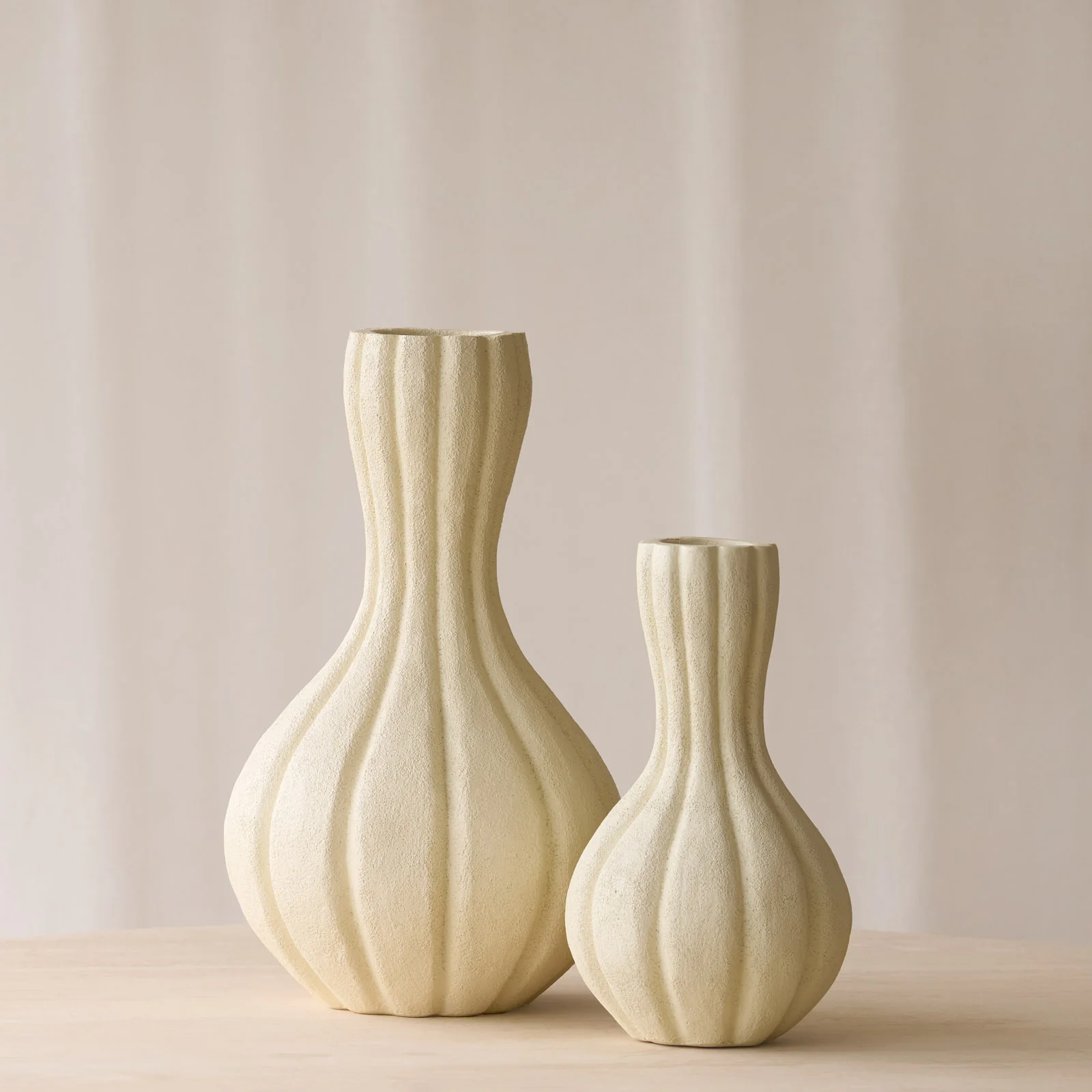 Flexible Zucca Vase Cream Organic