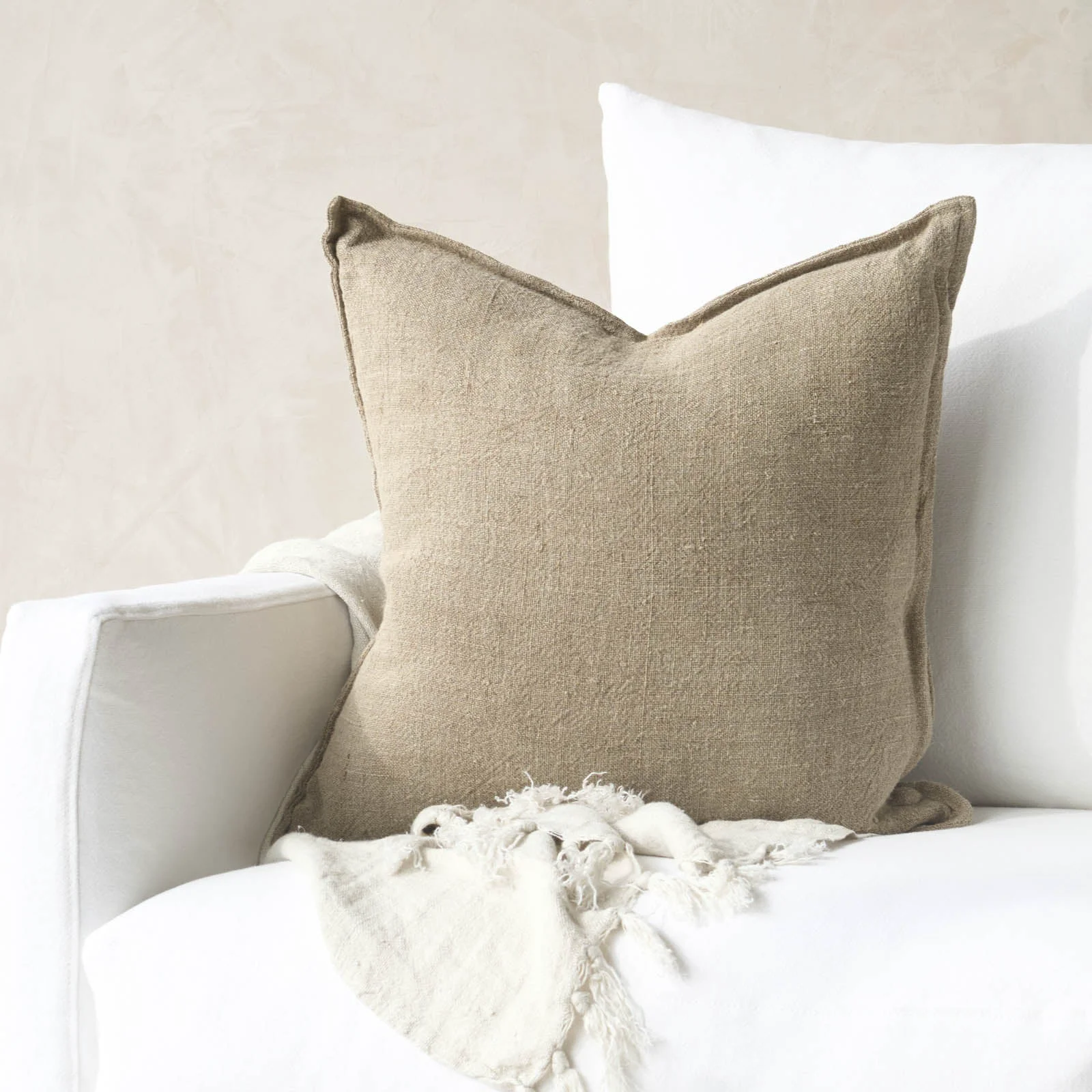 Top-Quality Flaxmill Cushion Doeskin 50 x 50cm Trendy