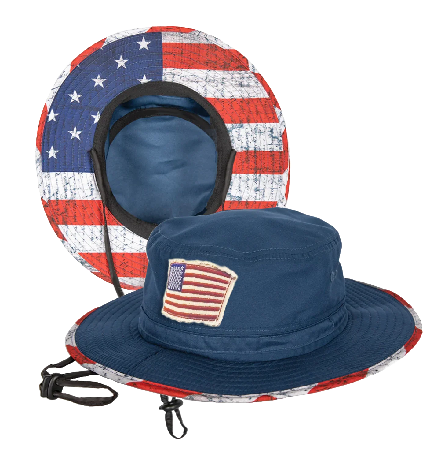 Unique Boonie Hat USA America Patch Size Medium-Small Natural
