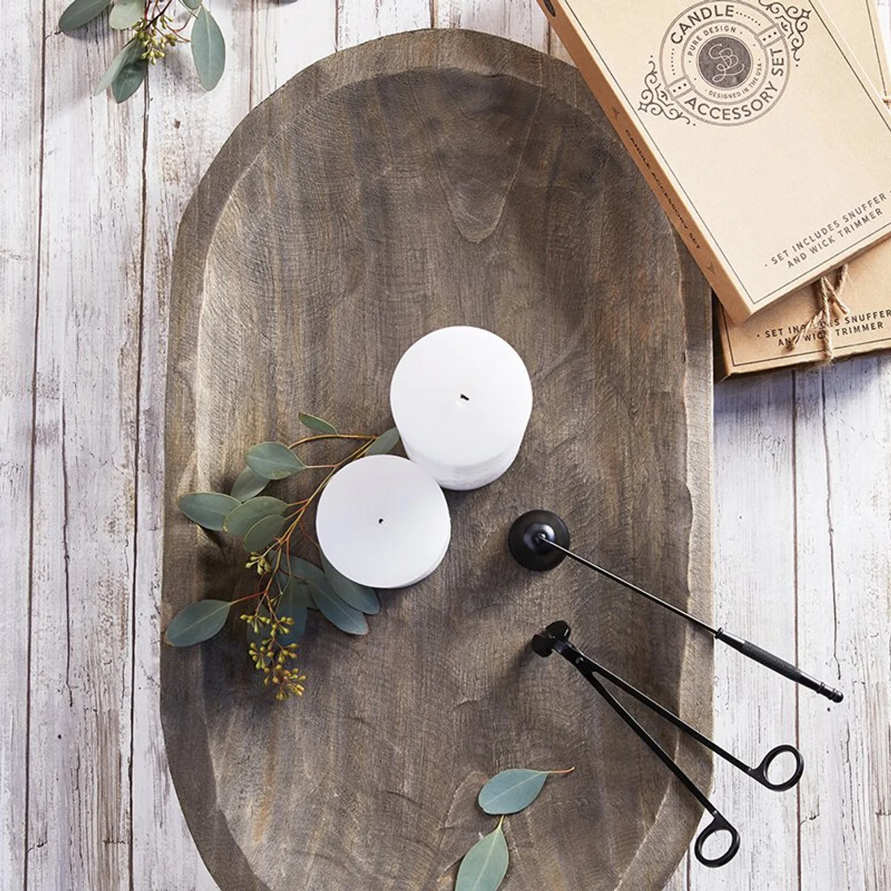 Casual Candle Accessory Set Book Box Sustainable