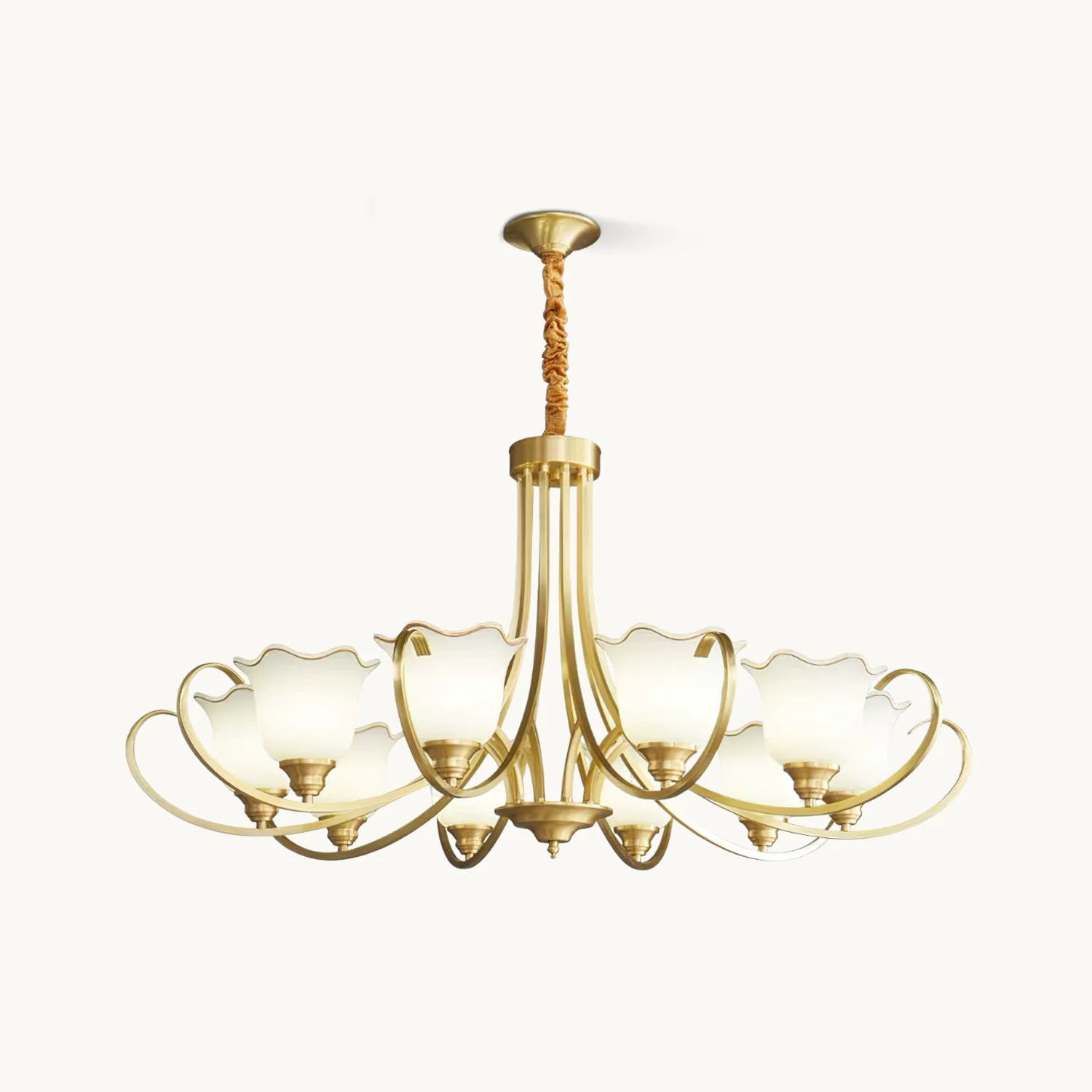 Breathable Blooming Flower Glass Chandelier Luxury