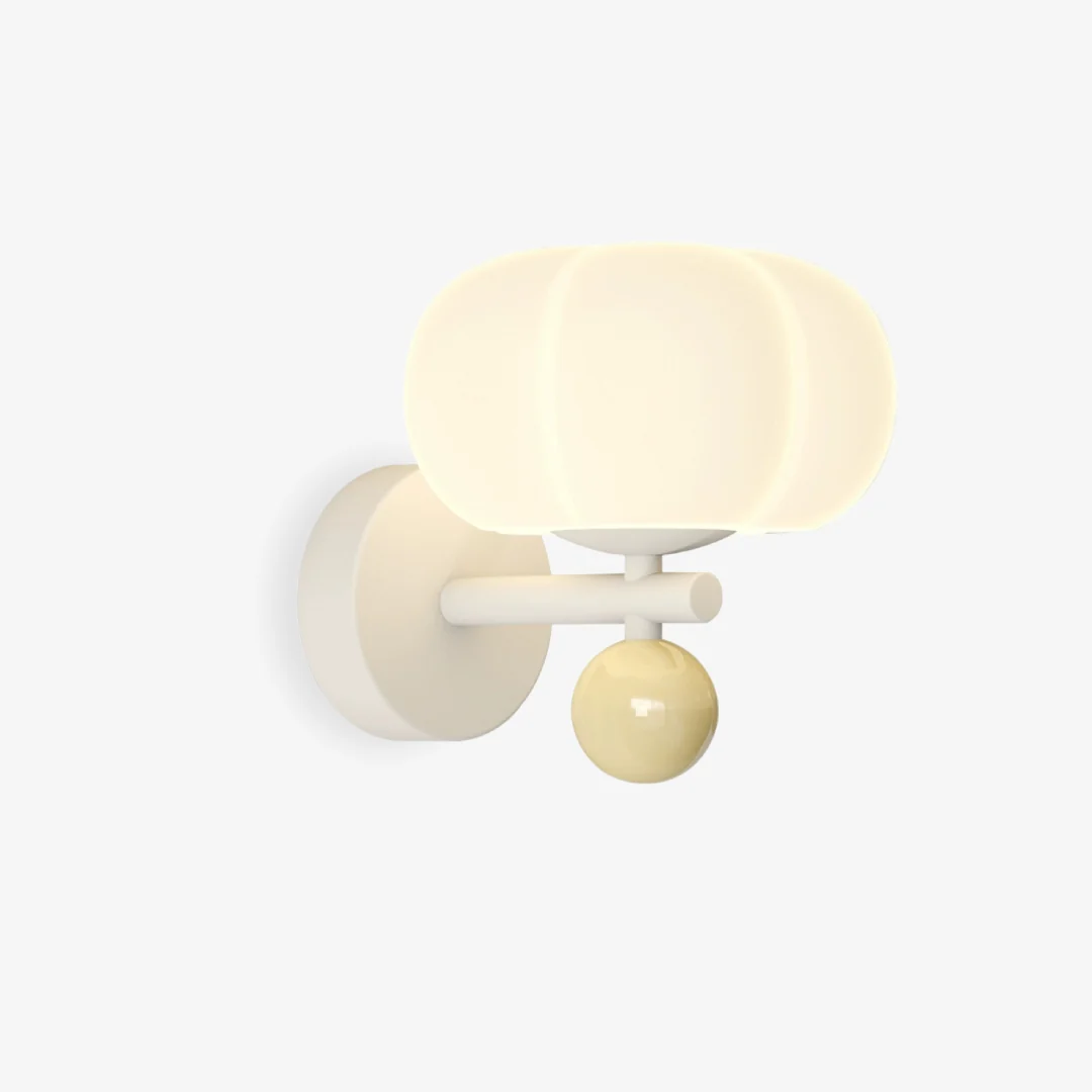 Advanced Pumpkin Cream Wall Lamp Modern