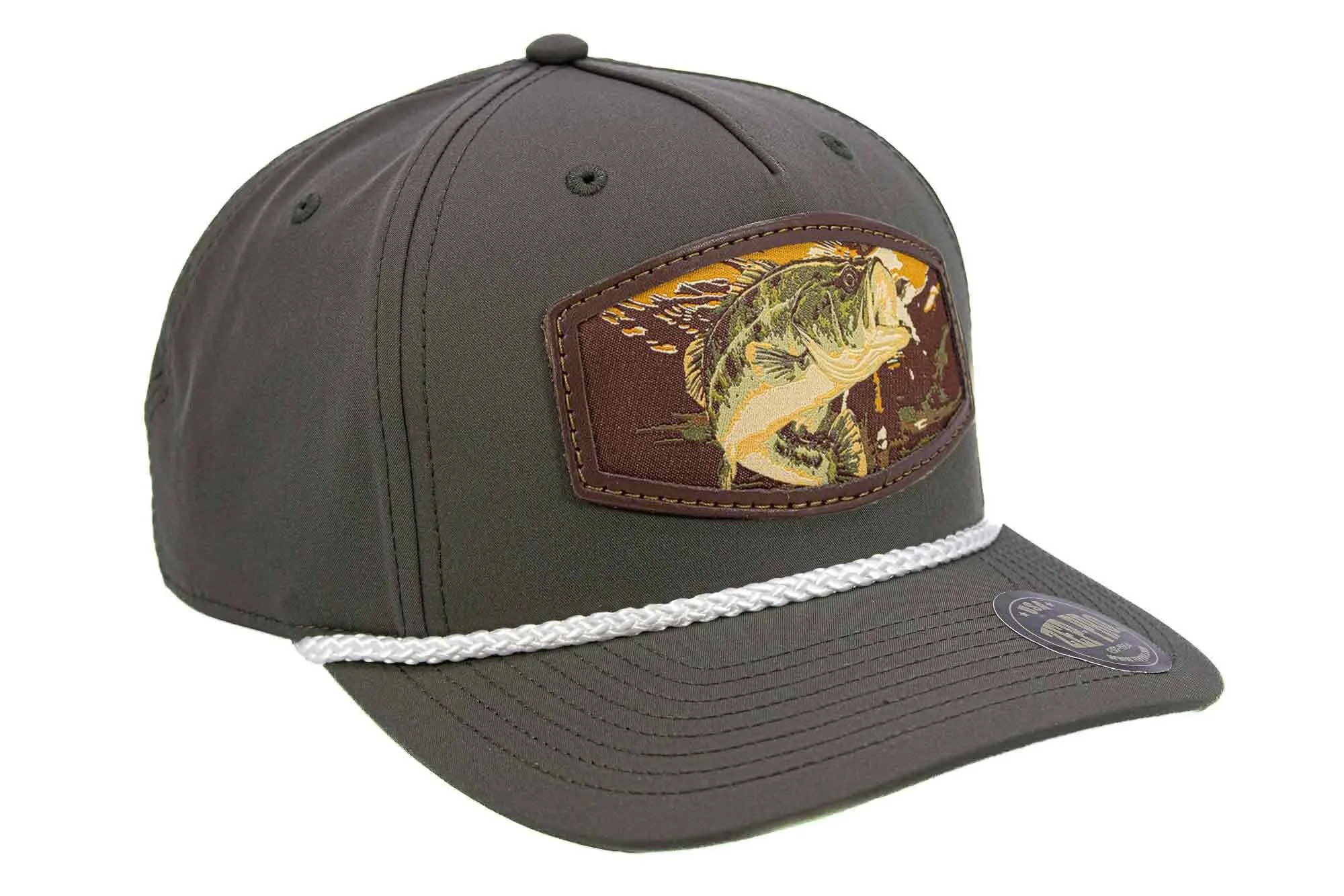 Versatile Bass Woven Patch Rope Hat. High-Grade