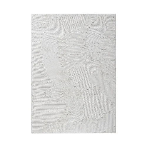 Expertly Made Textured MDF Putty Wall Decor - White Powerful