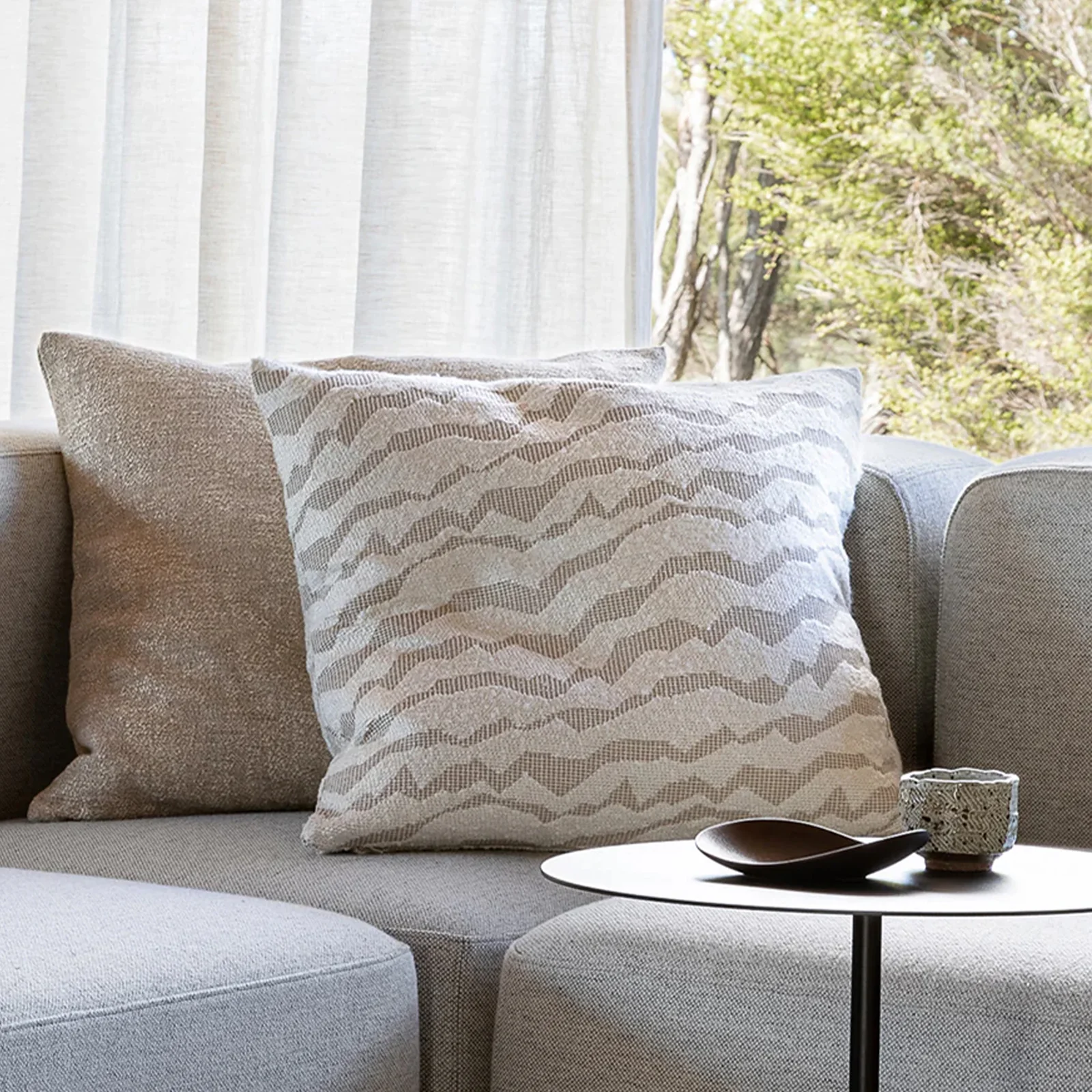 Responsible Aspen Cushion Sand 55 x 55cm Clean