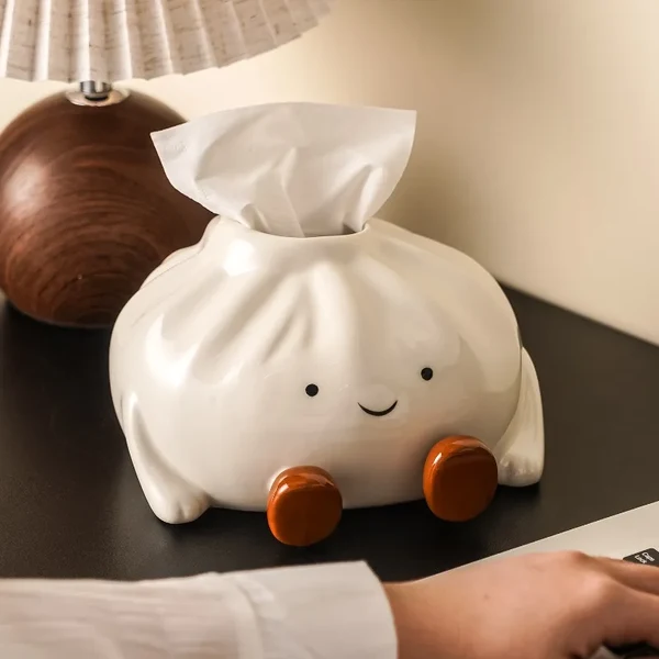 Trendy Ins Style Whimsical Ceramic Tissue Box Ornament Flexible