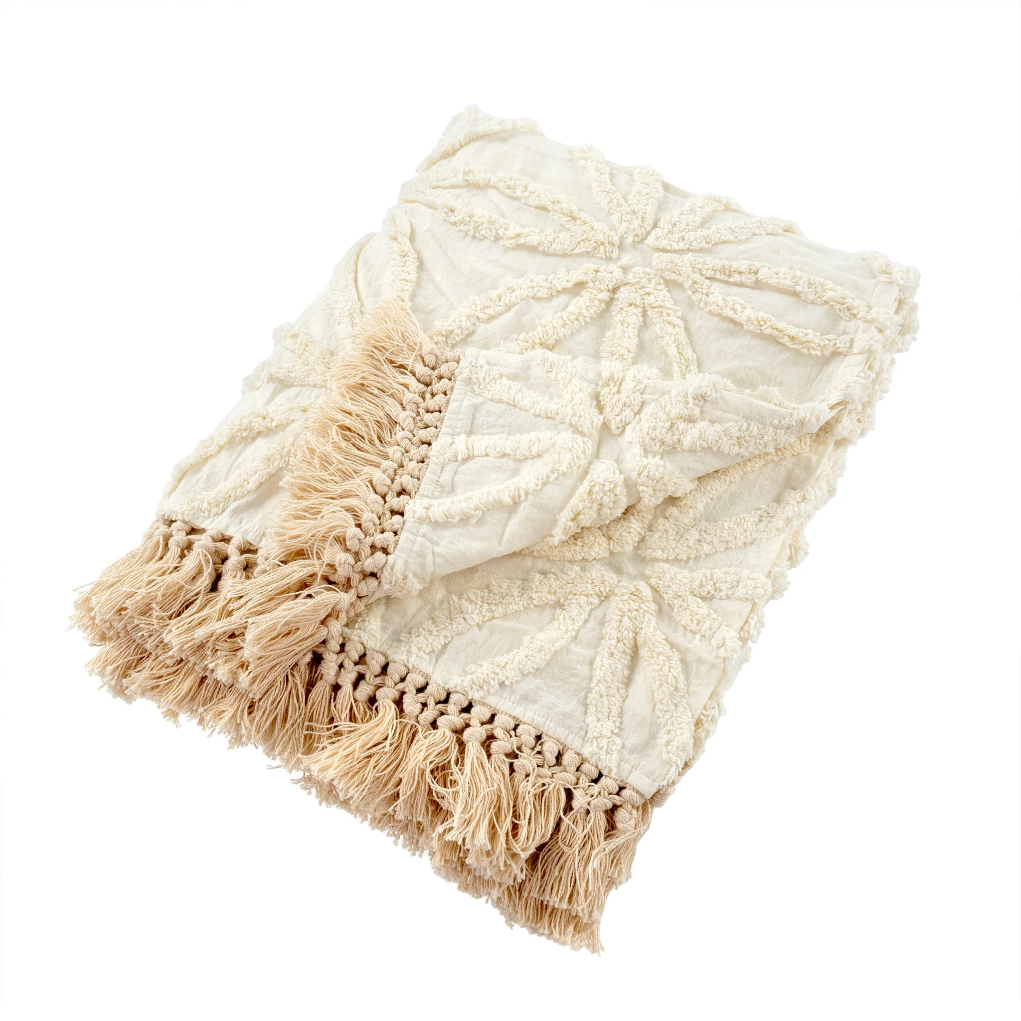 Smooth Tufted Lola Throw - Ivory Innovative