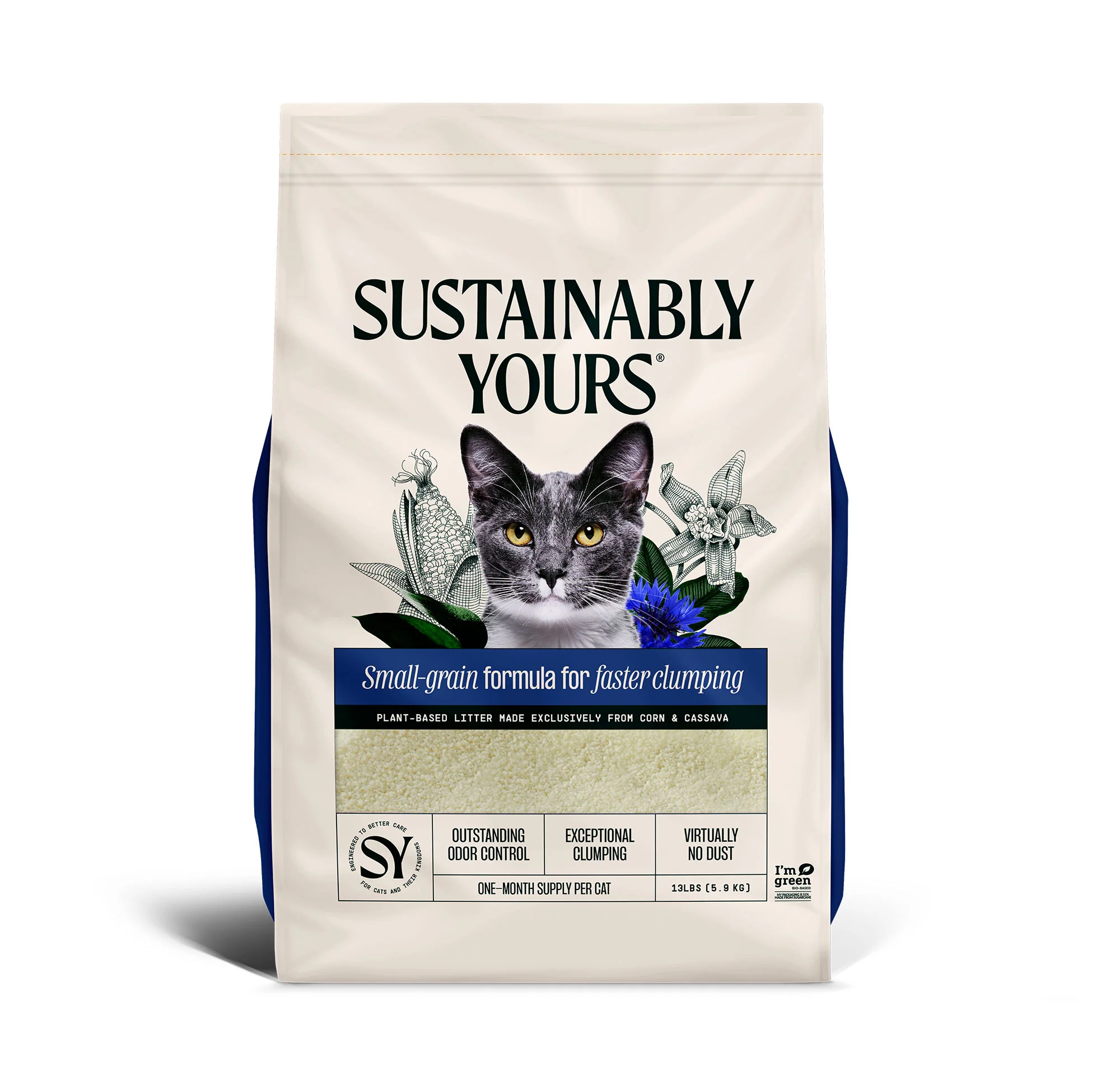 Functional Sustainably Yours Cat Litter Small-Grain Formula 13lb High-Performance