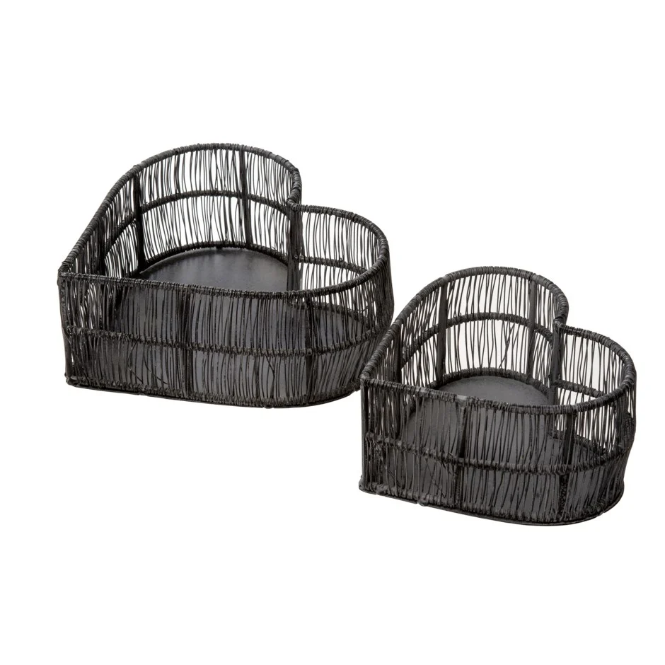 Next-Generation Iron Heart Planters - Set of 2 Solid