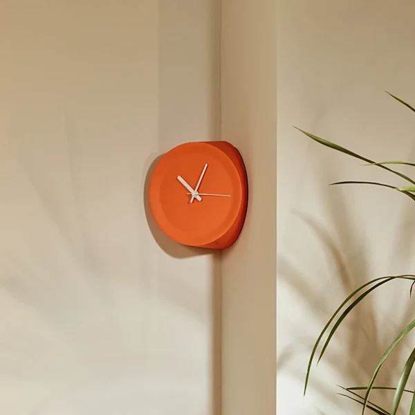 Eco-Friendly Minimalist Round Corner Wall Clock Innovative