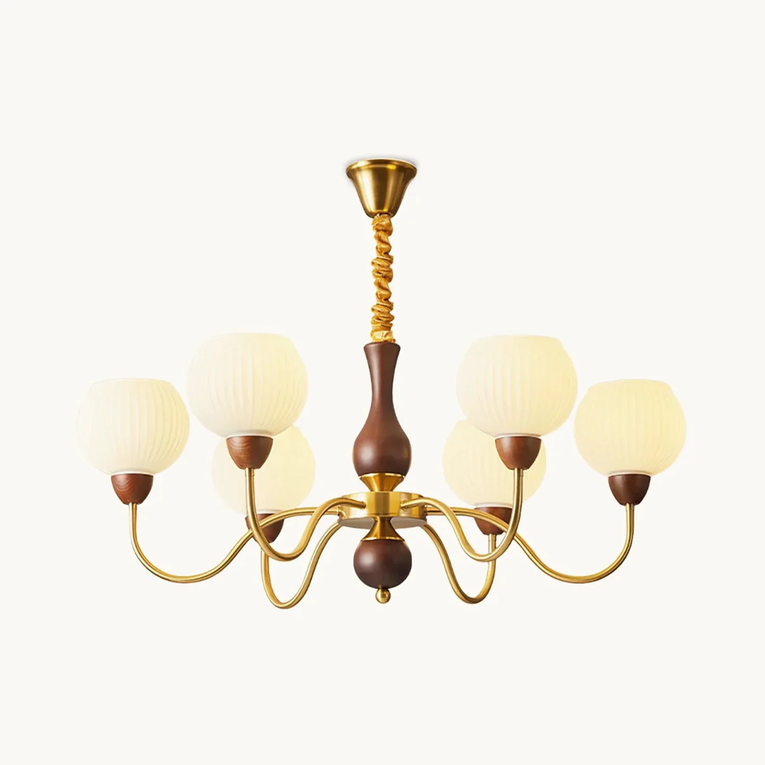 Fashionable Vintage Textured Glass Chandelier Modern