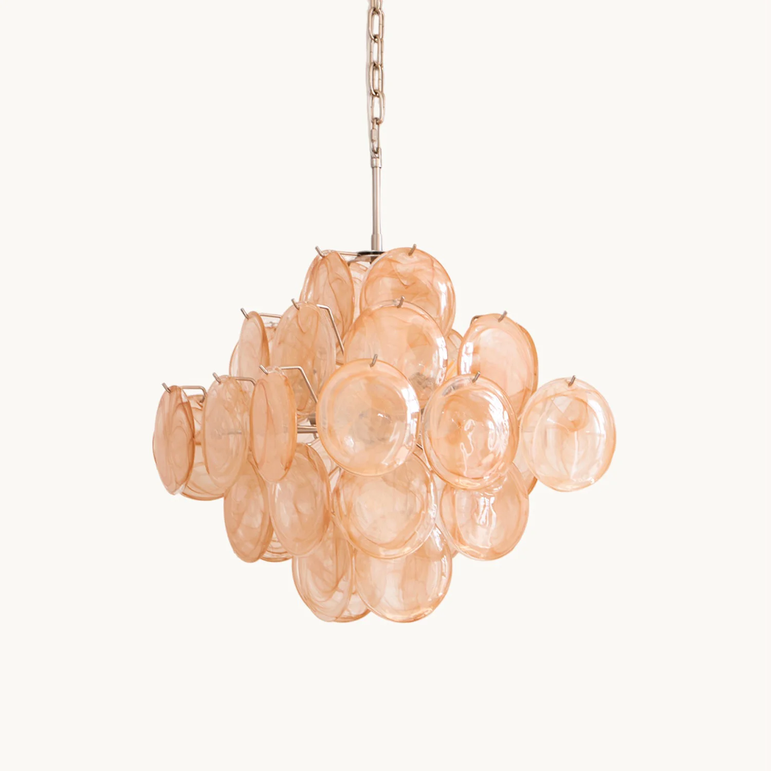 Sustainable Murano Caramel Disc Chandelier Fine Crafted