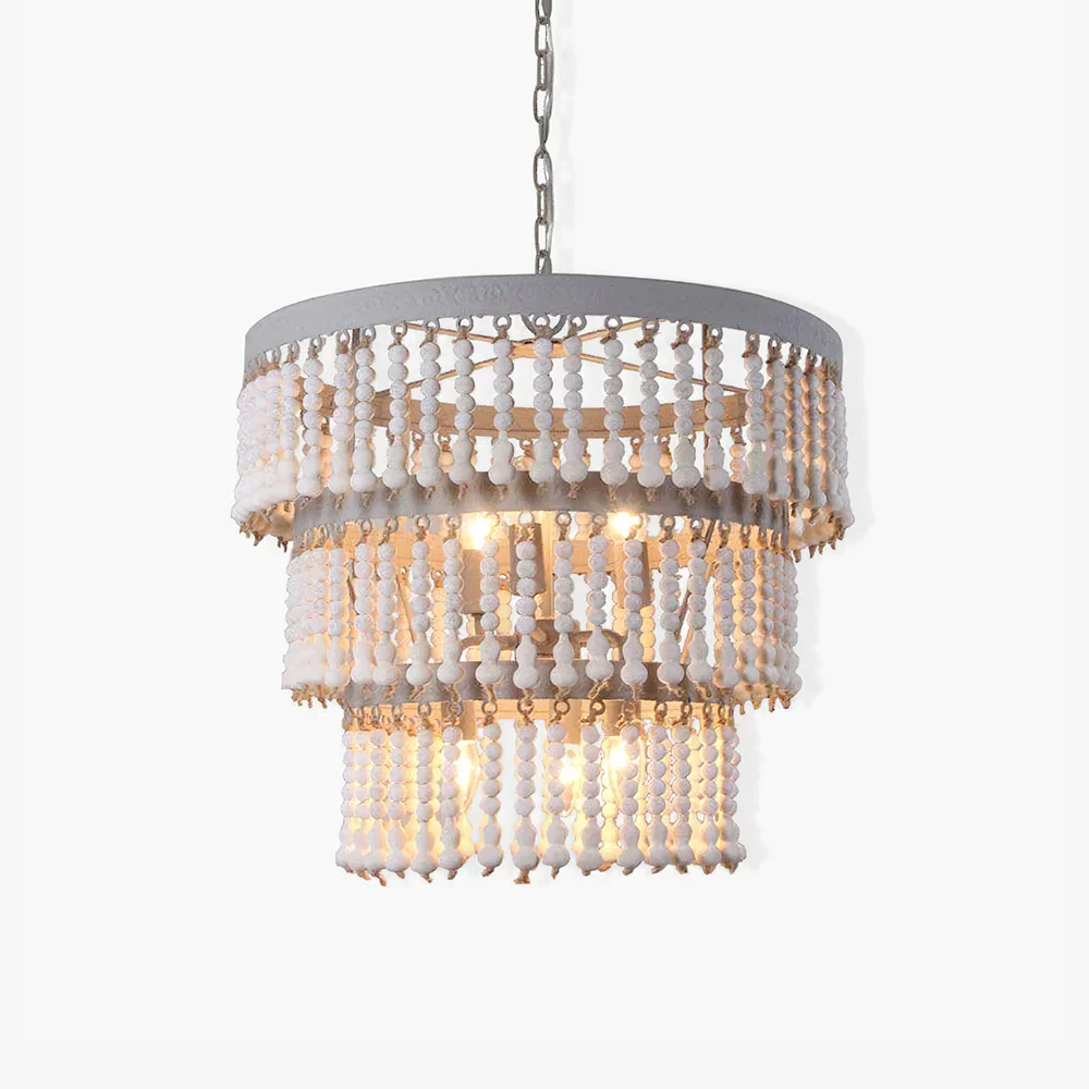 Pure Wooden Beads 3 Layer Chandelier Reusable
