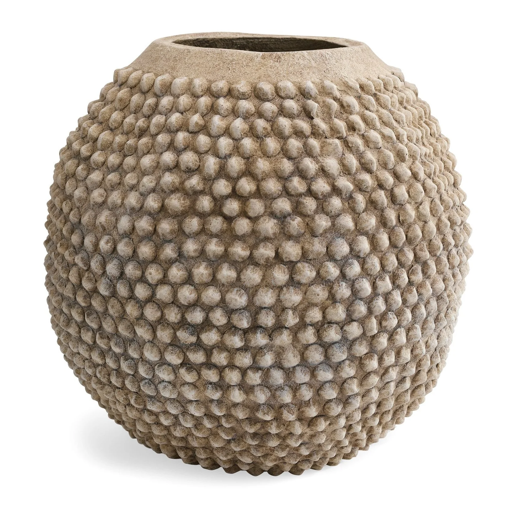 Contemporary Vase Spike Oversized Cement Antique Taupe Convenient