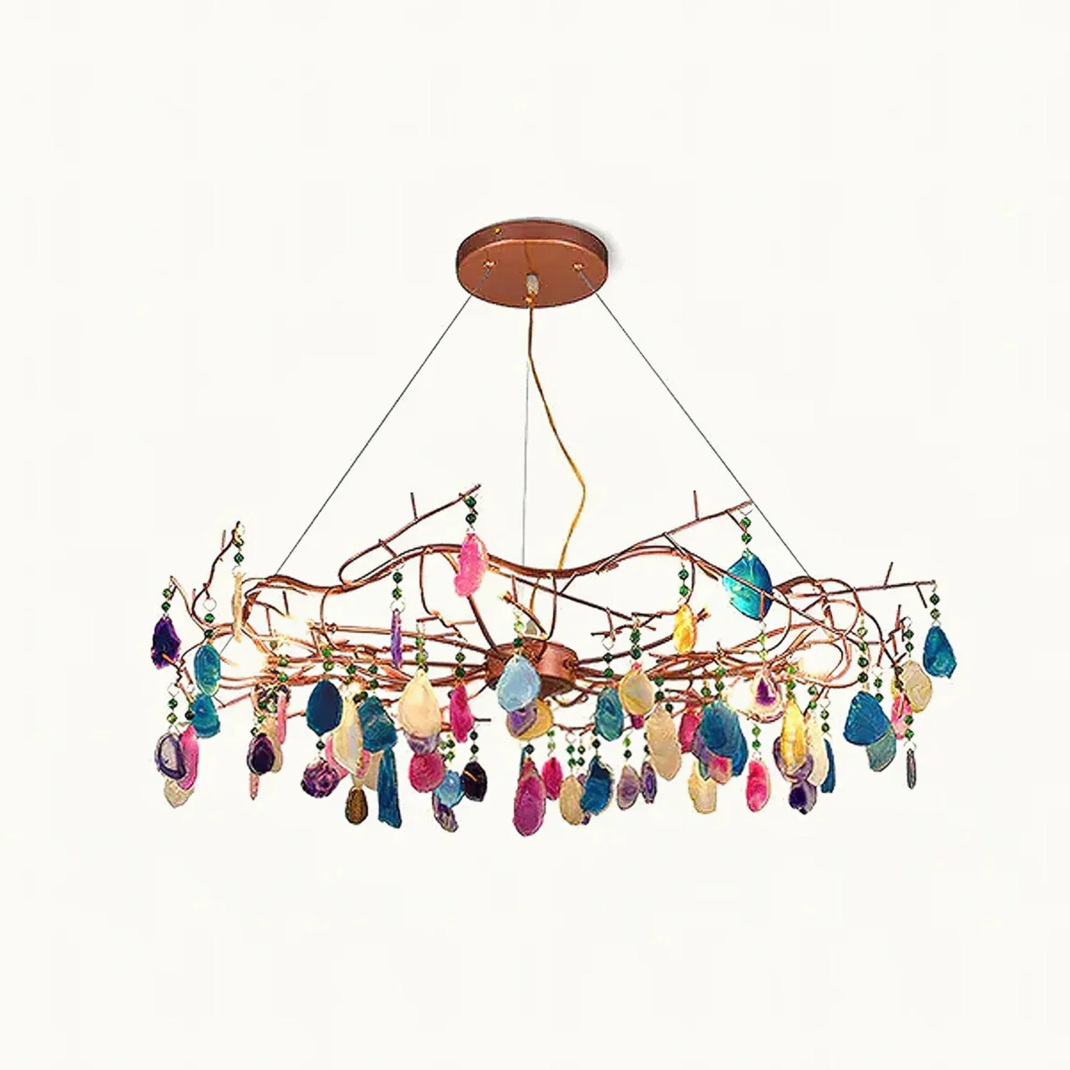 Excellent Villa Luxury Agate Chandelier Breathable