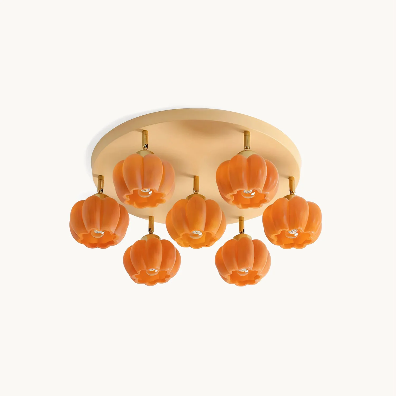 Casual Pumpkin Ceiling Lamp Secure