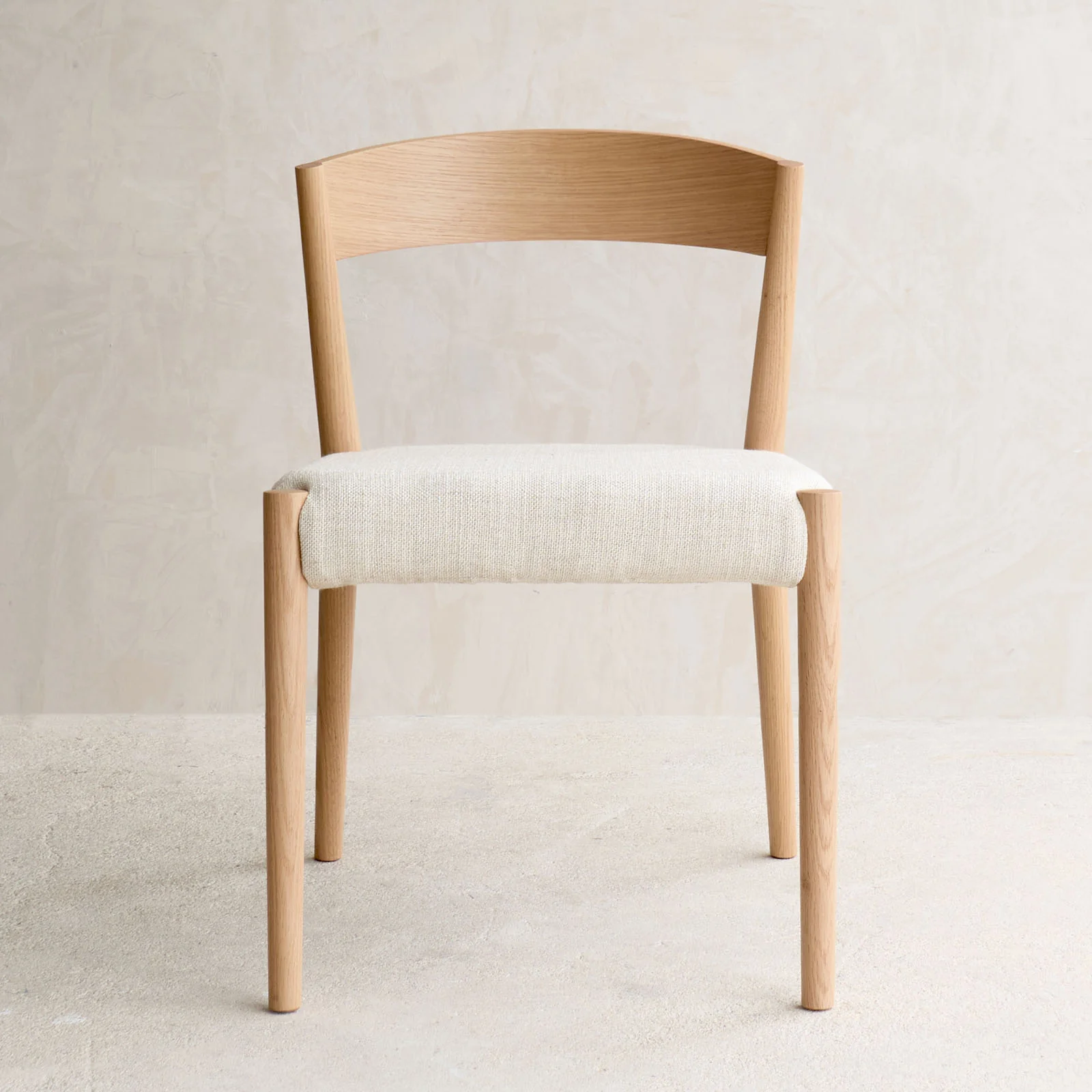 Carefully Designed Ronda Fabric Dining Chair Oak Frame - Sand Recyclable