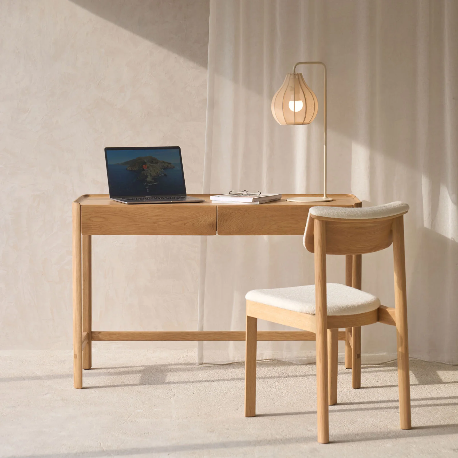 Unique Nell Desk Oak 120cm Healthy