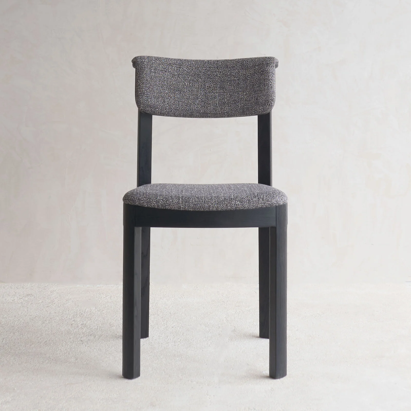 High-Performance Noki Fabric Dining Chair Black Frame - Cinder Quality