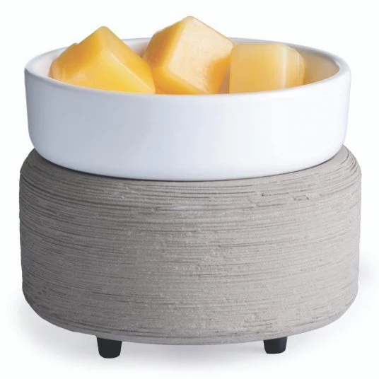 Organic Grey Texture 2-In-1 Classic Fragrance Warmer Elite