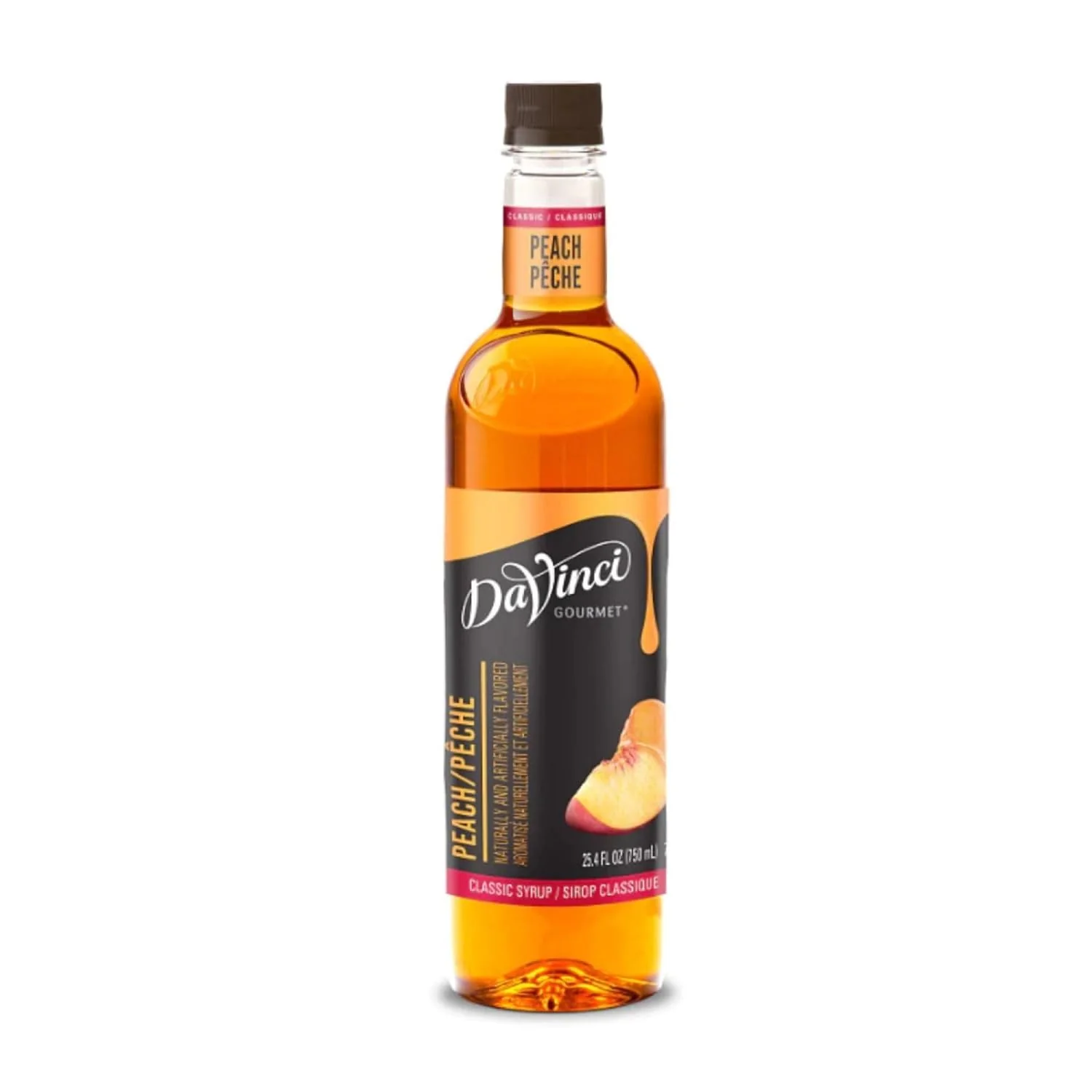 Responsible DaVinci Gourmet Classic Peach Syrup 25.4 Fluid Ounces Trusted