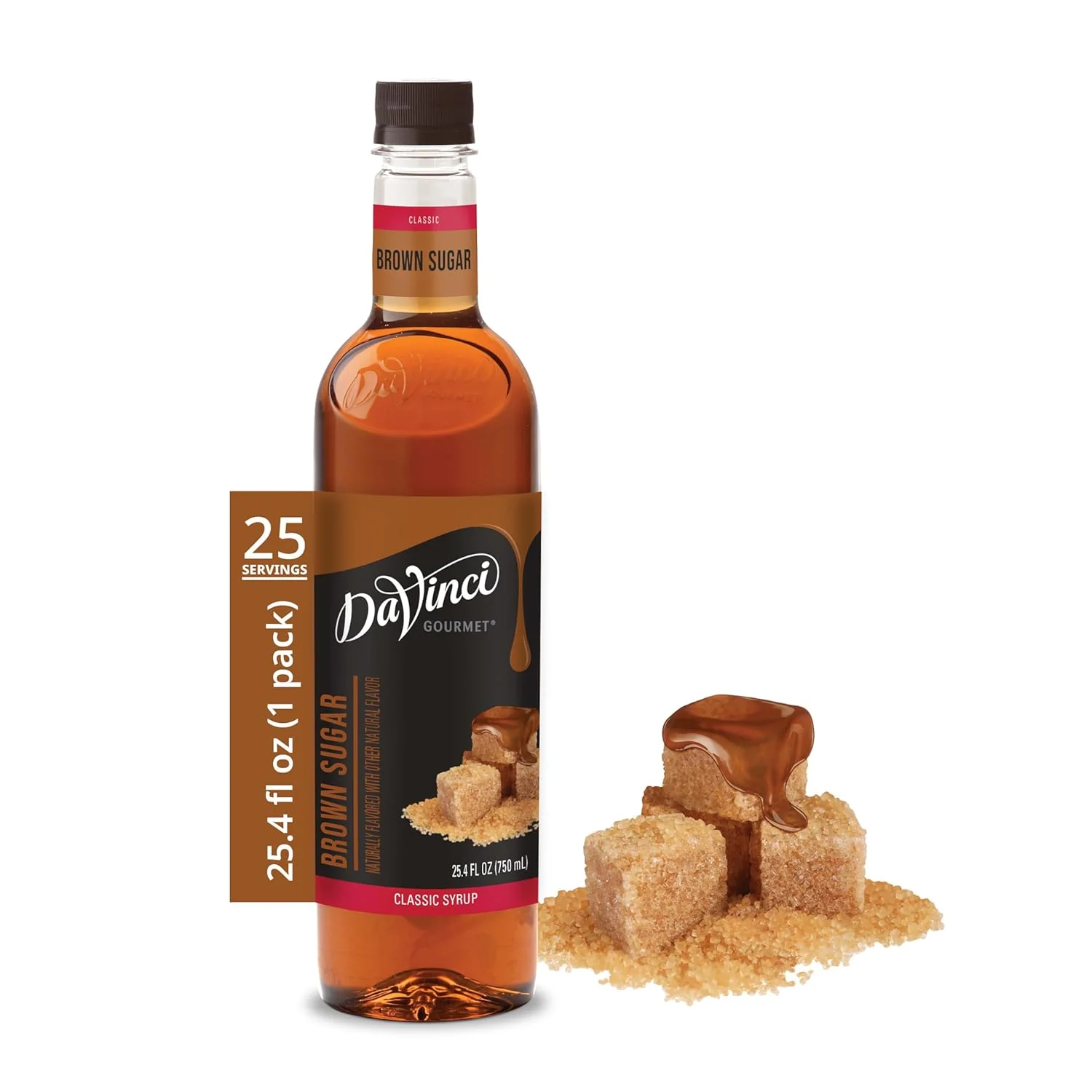 Solid DaVinci Gourmet Brown Sugar Syrup 25.4 Fluid Ounces Optimized