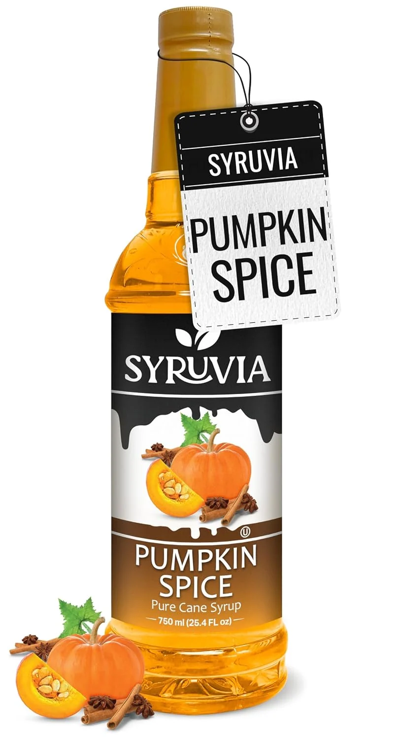 Innovative Syruvia Pumpkin Spice Syrup for Coffee 25.4 Ounces Pumpkin Spice Flavored Coffee Syrup Official