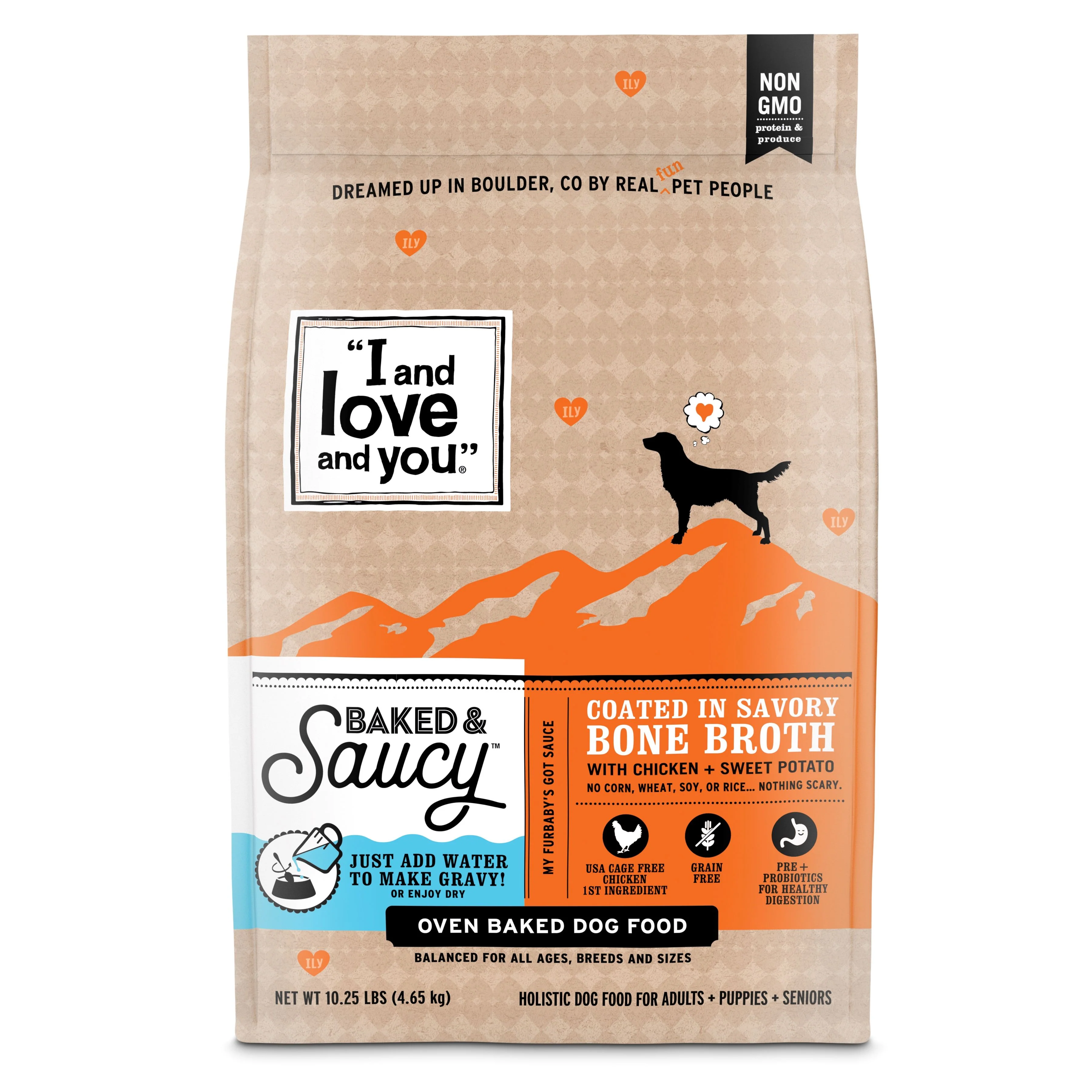 Enhanced I and Love and You Baked Saucy w Chicken Sweet Potato Baked Kibble Organic