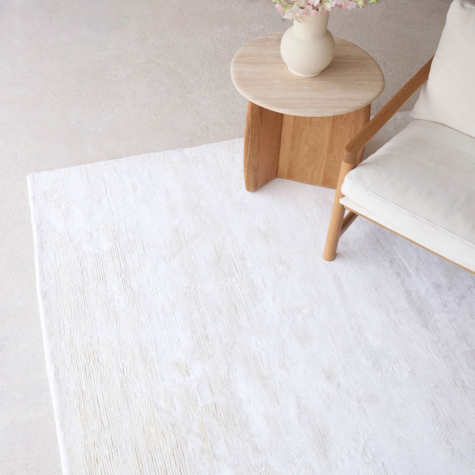 Excellent Oasis Lux Handknotted Rug White Authentic