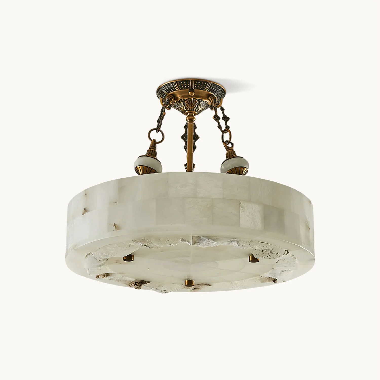 Official Fluted Alabaster Ceiling Lamp High-Grade