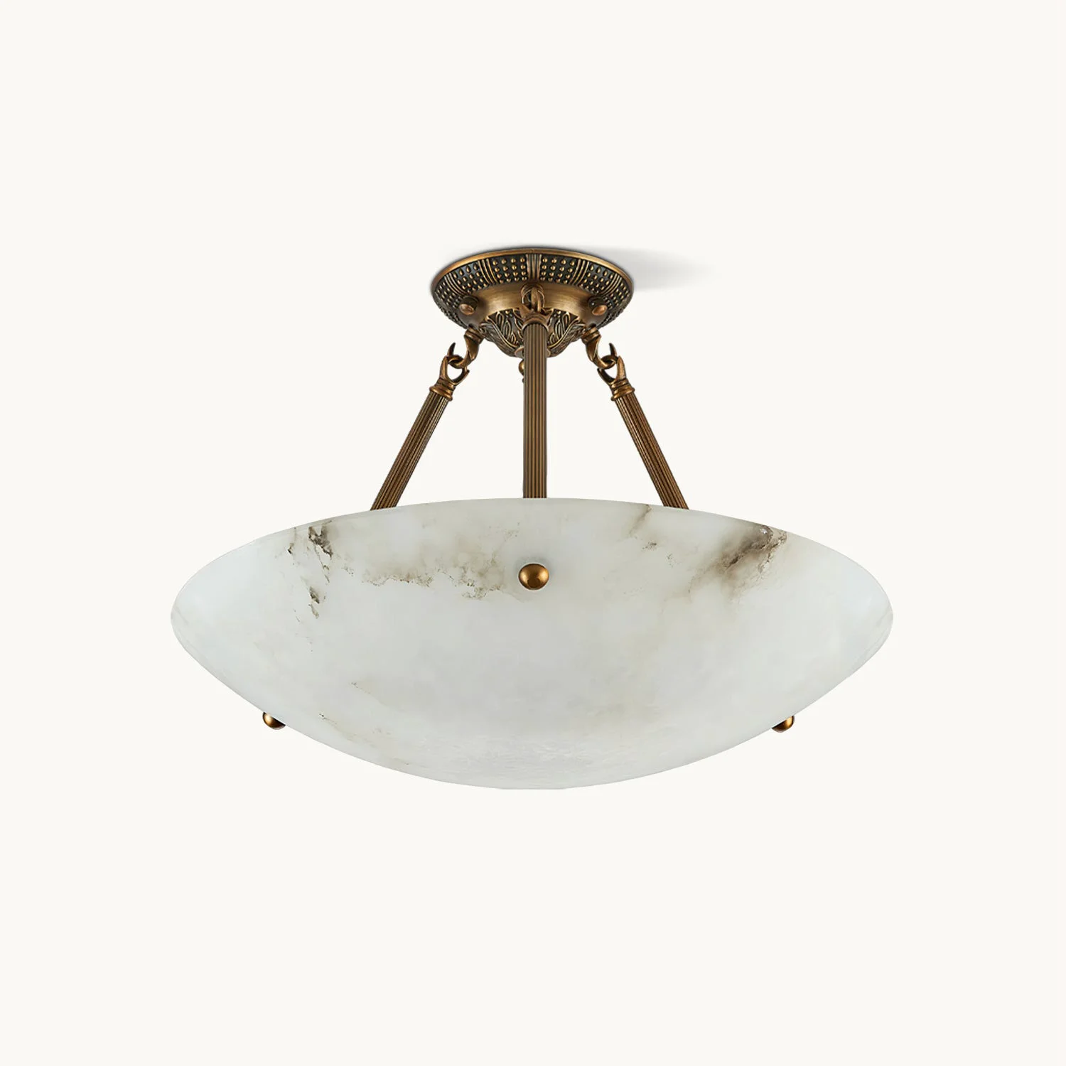 Certified Alabaster Bowl Ceiling Lamp Quality