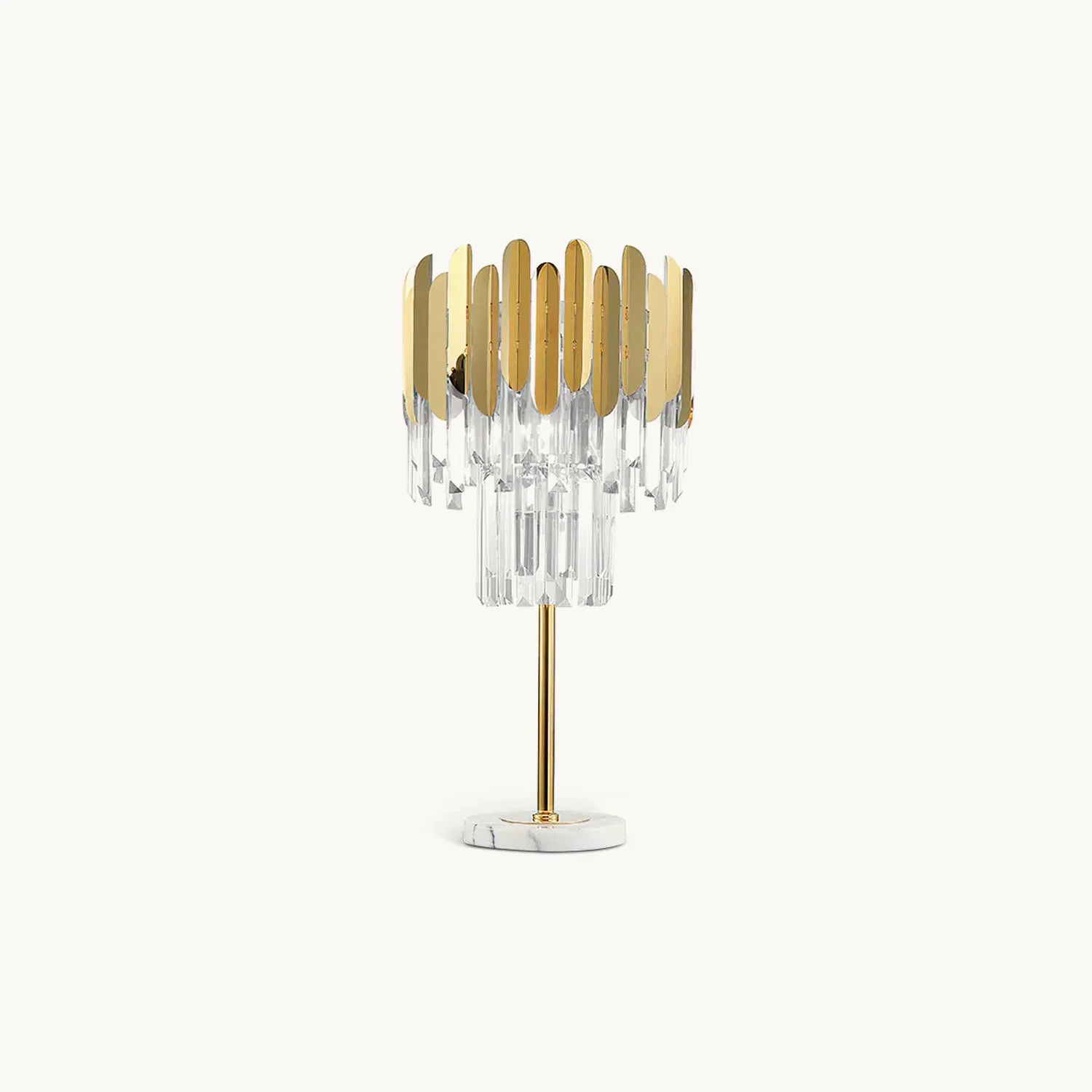 Crafted Crystal Marble Desk Lamp Convenient