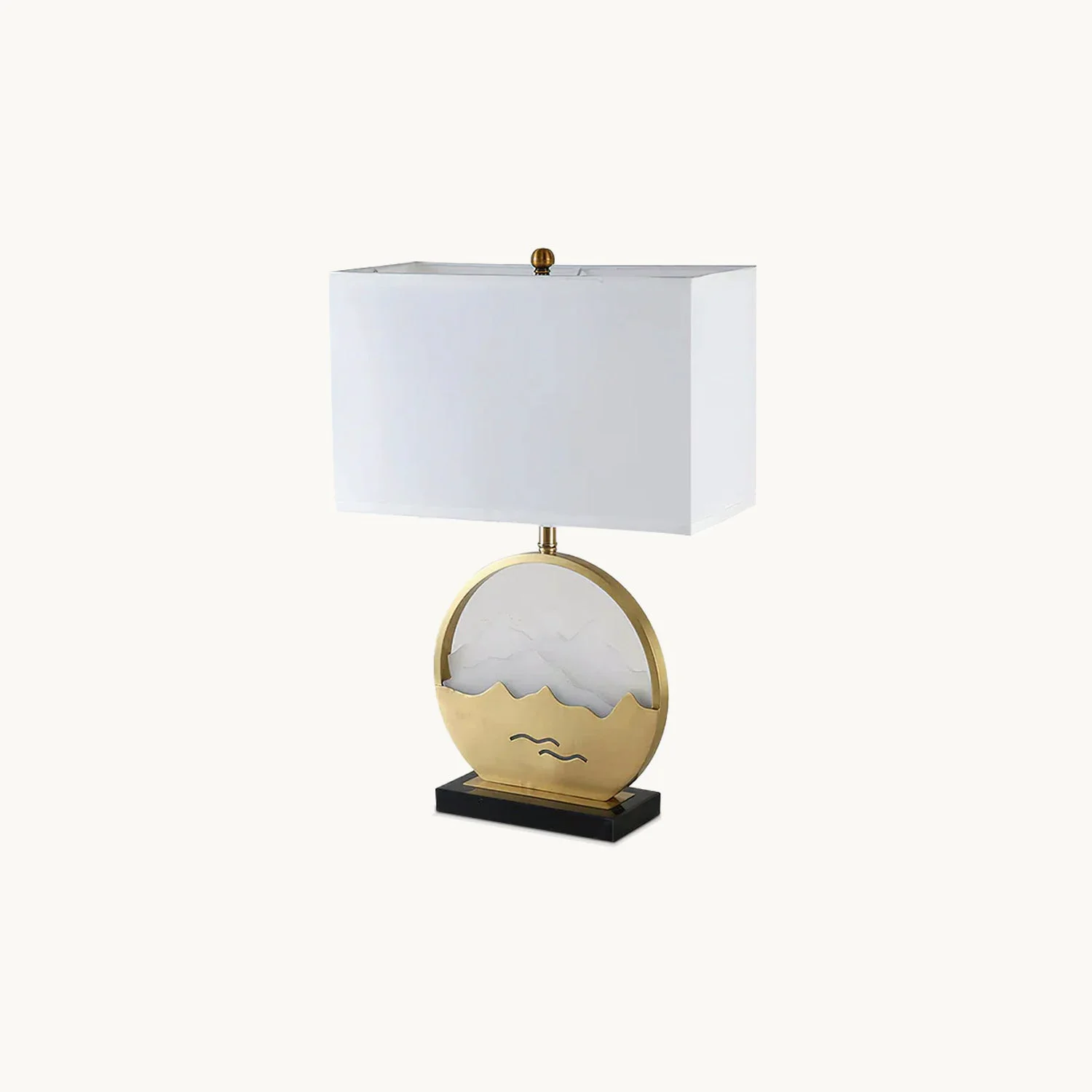 Top-Quality Trapezoid Marble Desk Light Solid