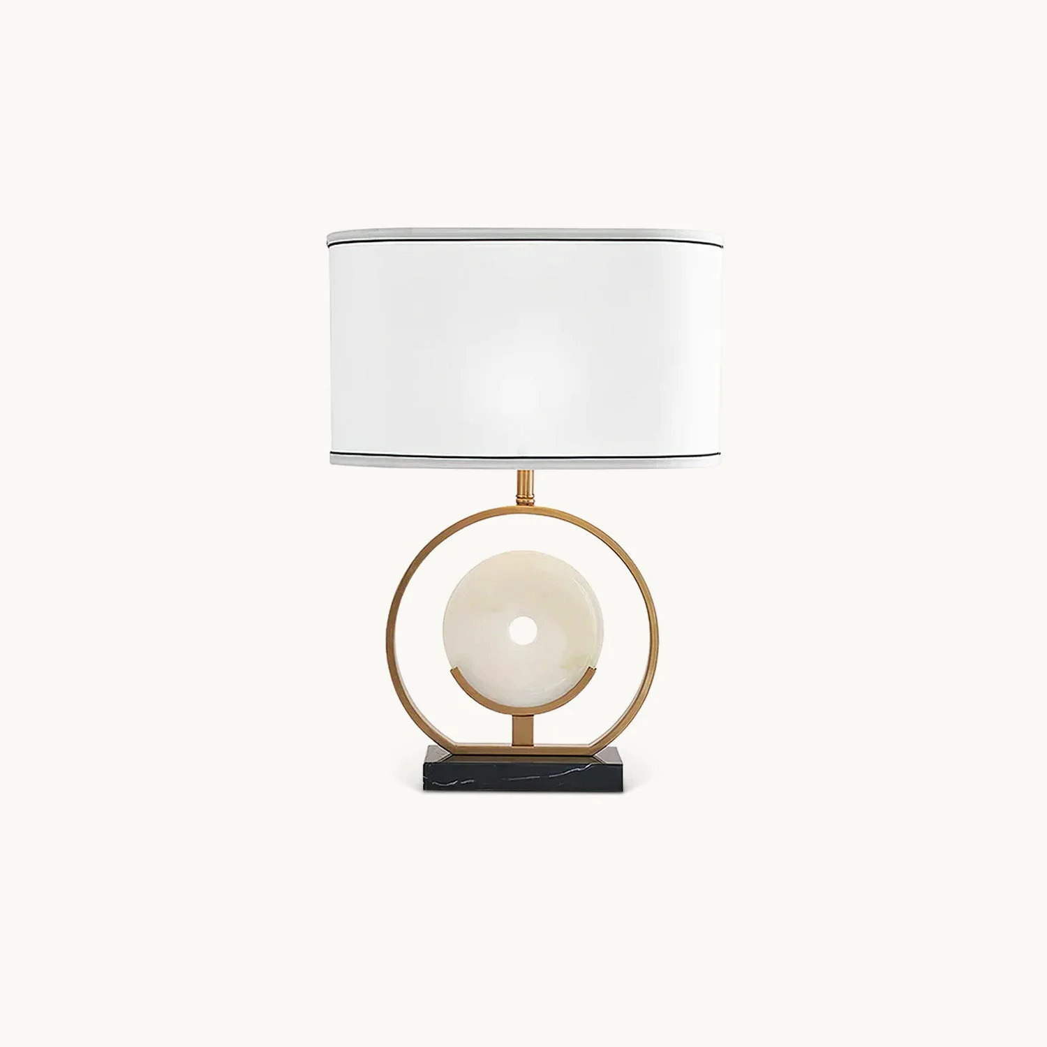 High-Quality Marble Circle Desk Light Elegant