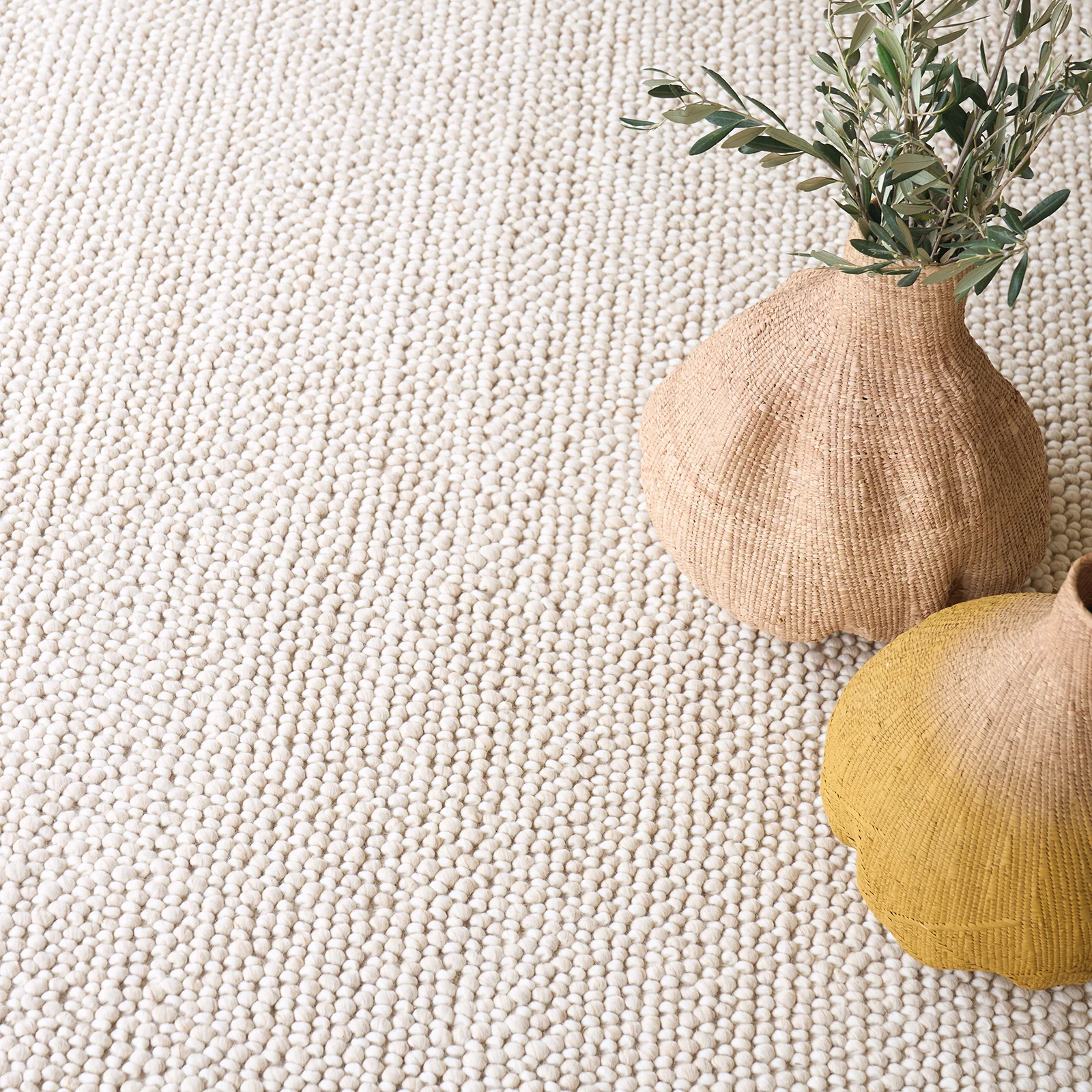User-Friendly Tundra Wool Handwoven Rug Natural Quality