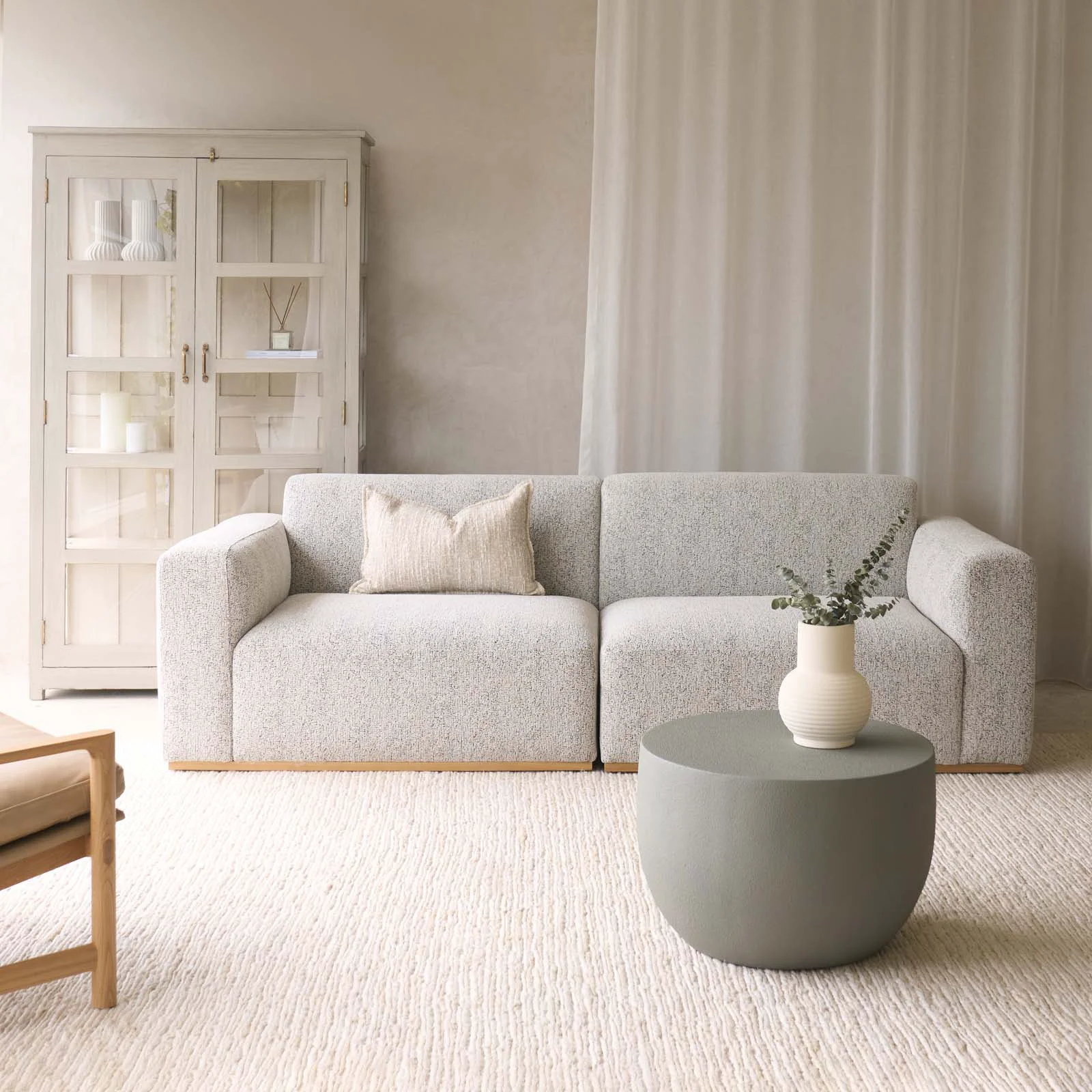 Refined Komo Modular Sofa 3 Seater - Asgard 242cm Luxury