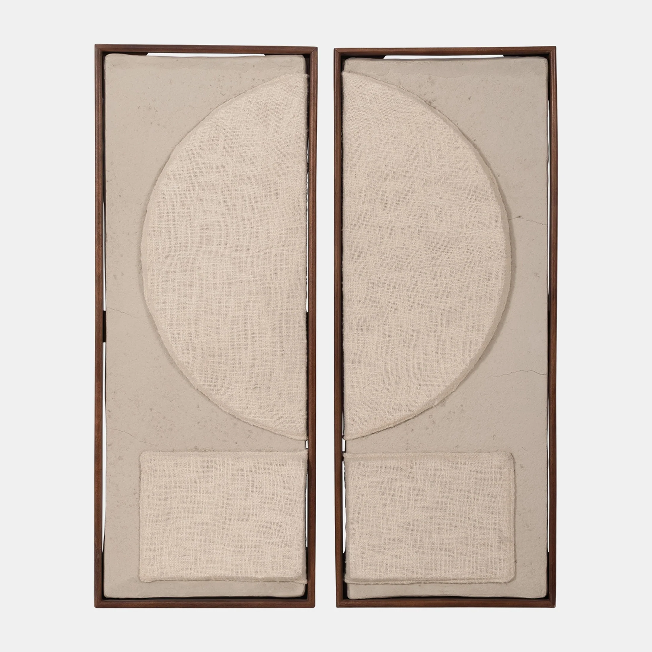 Healthy Ecomix Fabric Wall Decor Cream Set of 2 Recyclable
