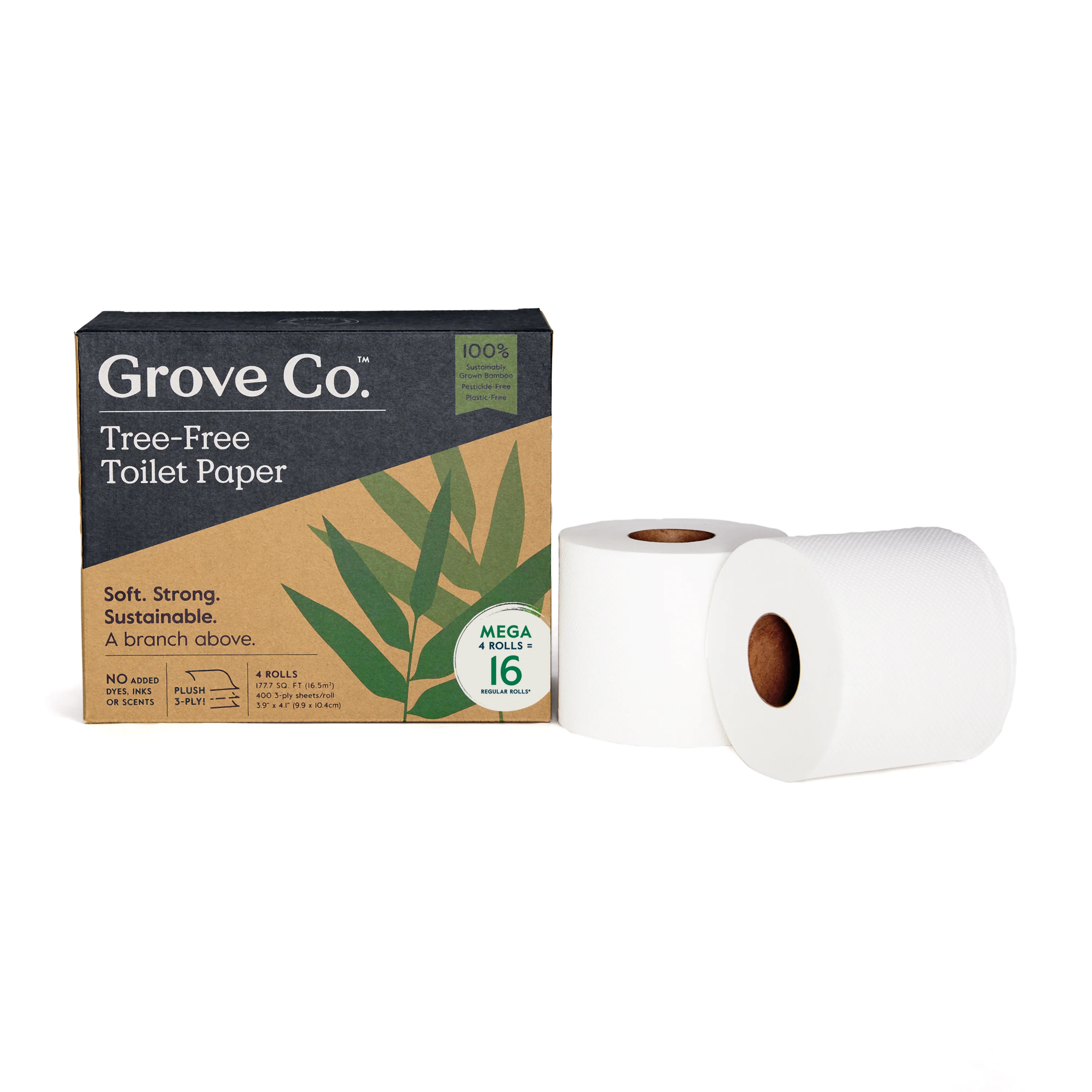 Modern Grove Co. 3-Ply Bamboo Toilet Paper 400 sheets per roll High-End