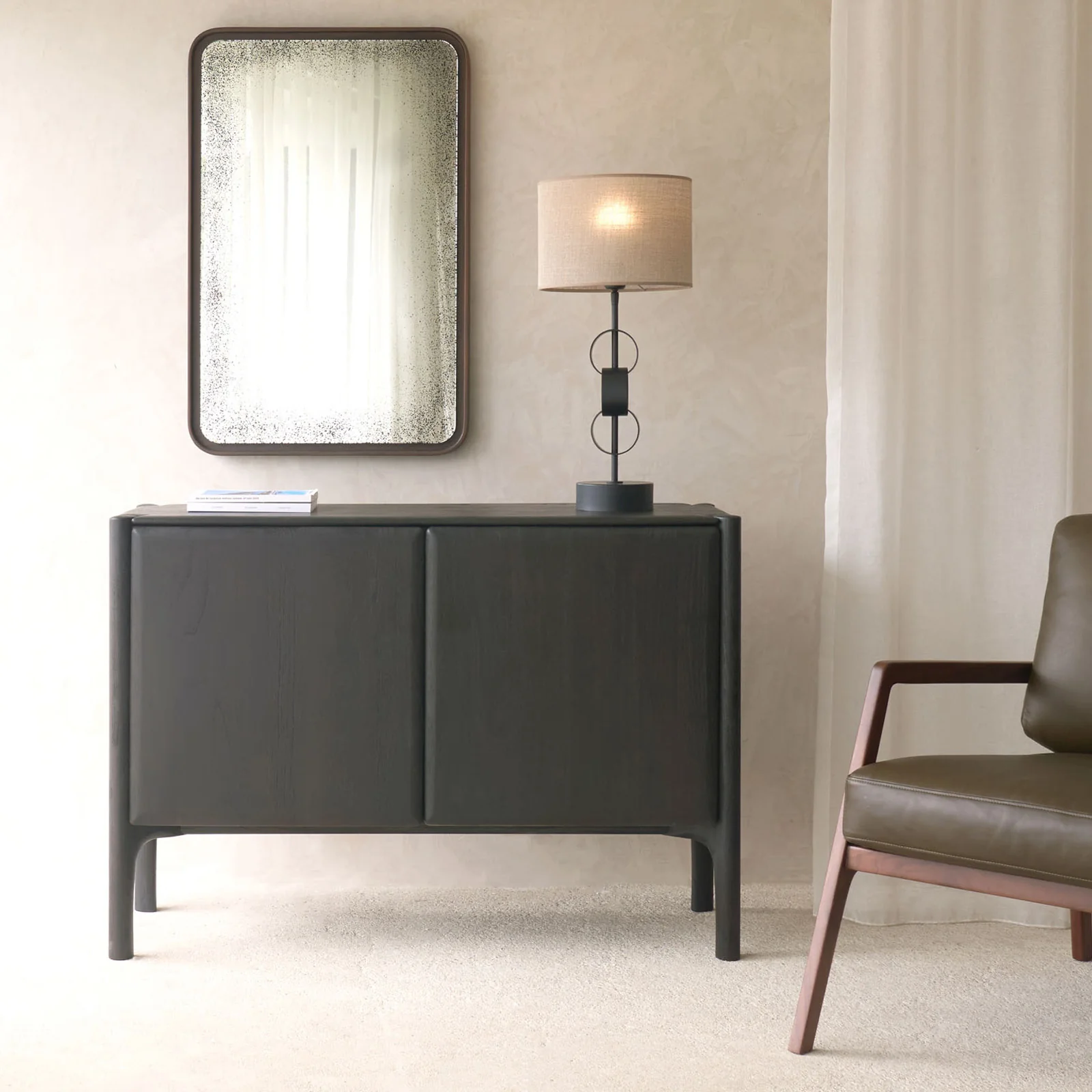 Original Design PI Sideboard Teak Dark Brown 119cm Environmentally Friendly