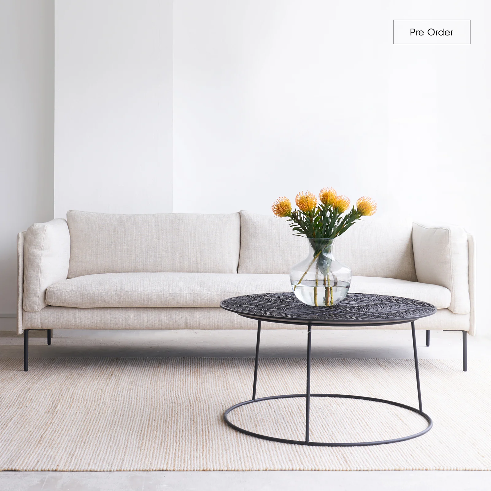 Minimalist Sonder Sofa Bespoke Fabric Leather Carefully Designed
