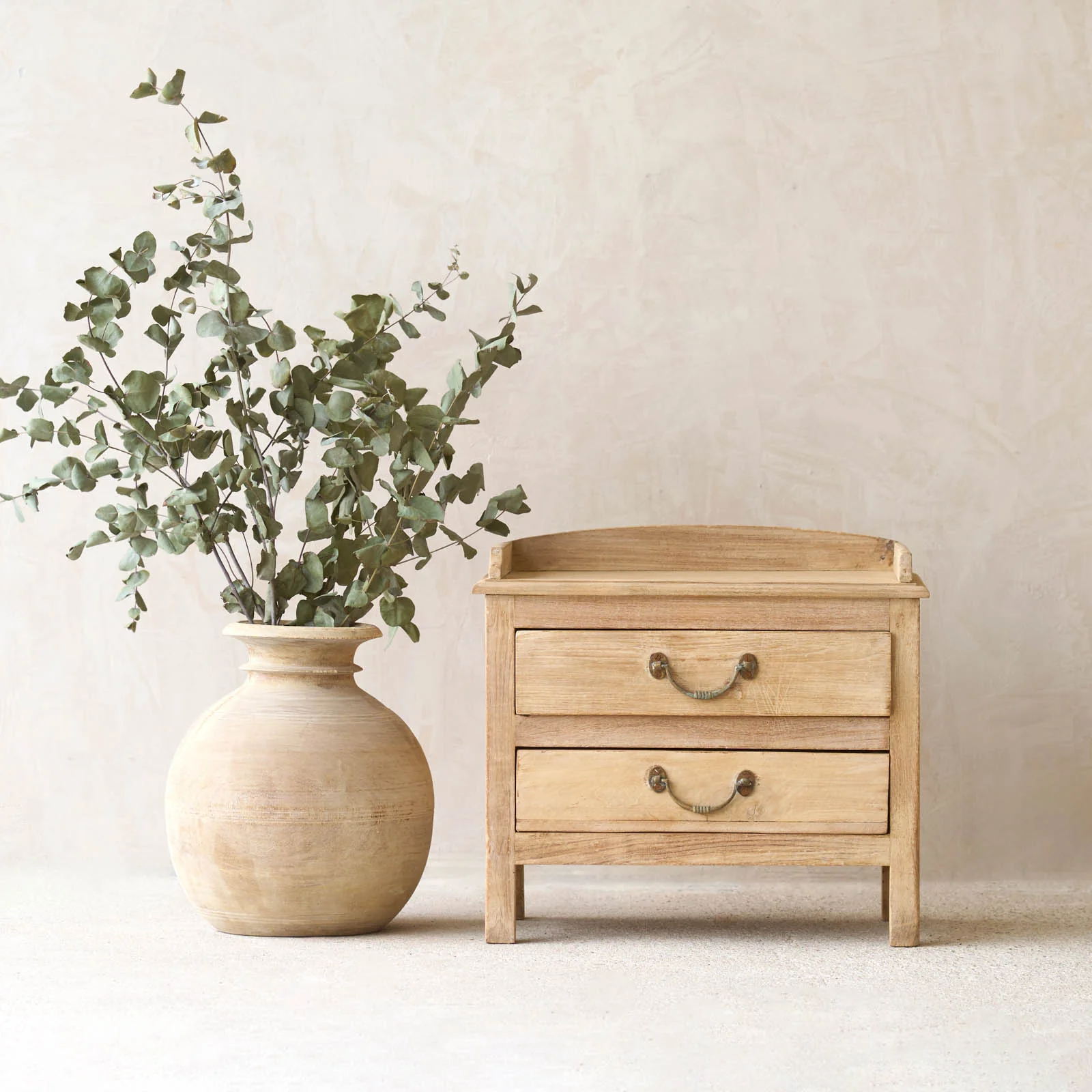 High-Grade Vintage Chest of Drawers Natural Easy-to-Use