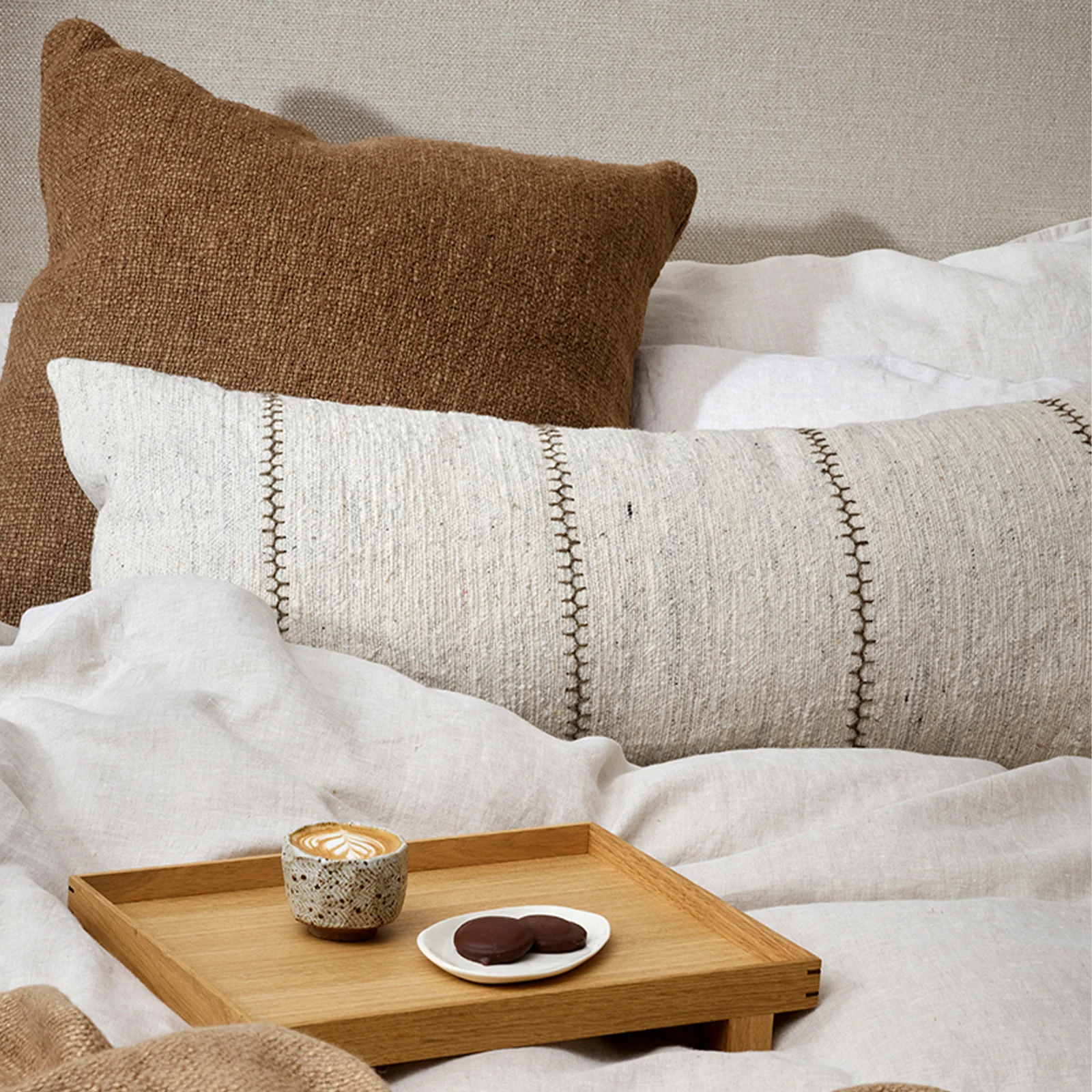 High-Quality Kalahari Lumbar Cushion Ecru 40 x 90cm Original Design