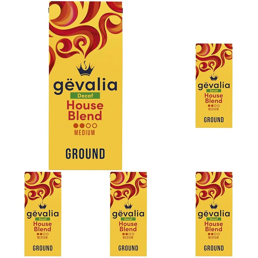 Durable Gevalia Decaf House Blend Medium Roast Ground Coffee 12 oz Bag Pack of 5 Innovative