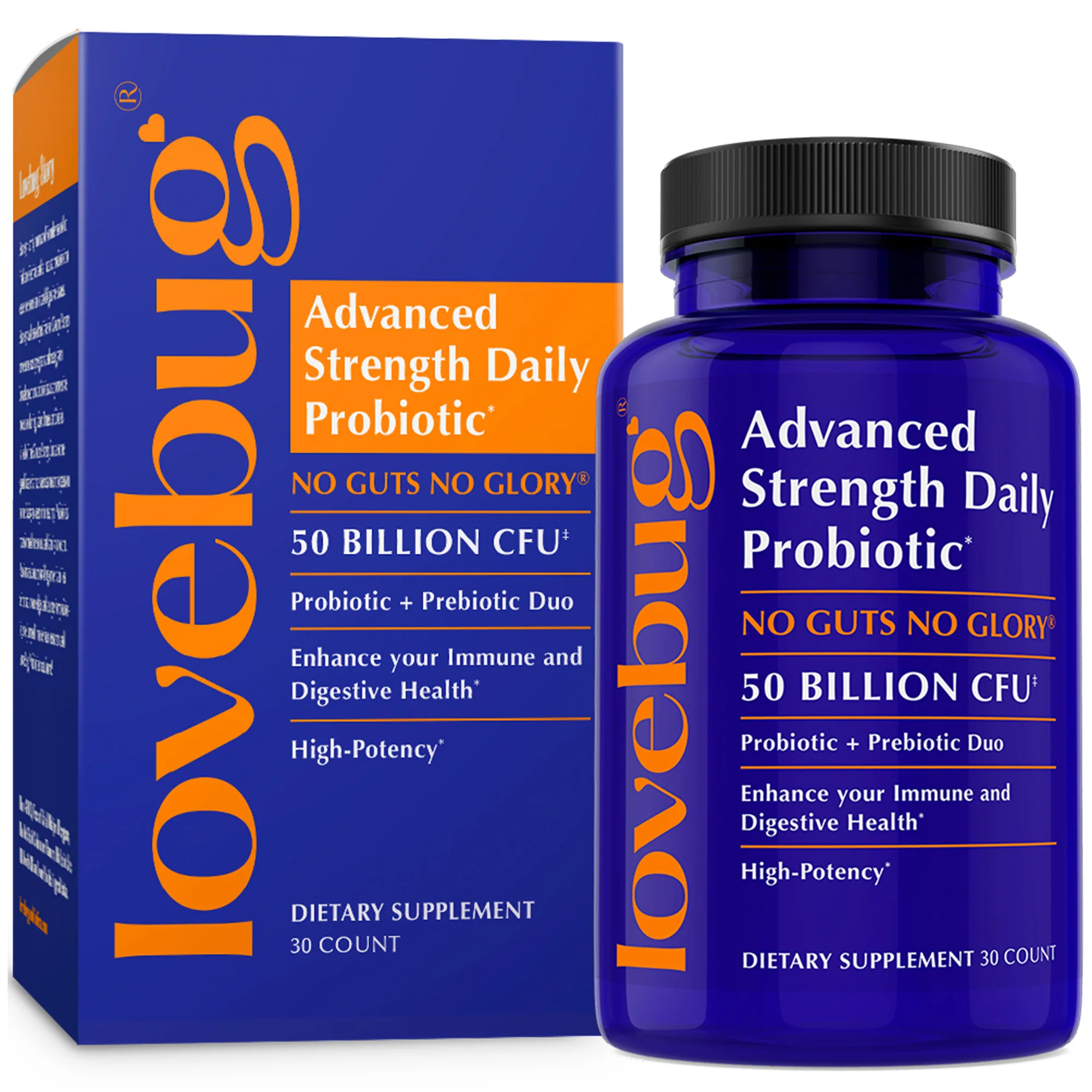 Green Lovebug Advanced Strength Daily Probiotic for Men and Women Authentic