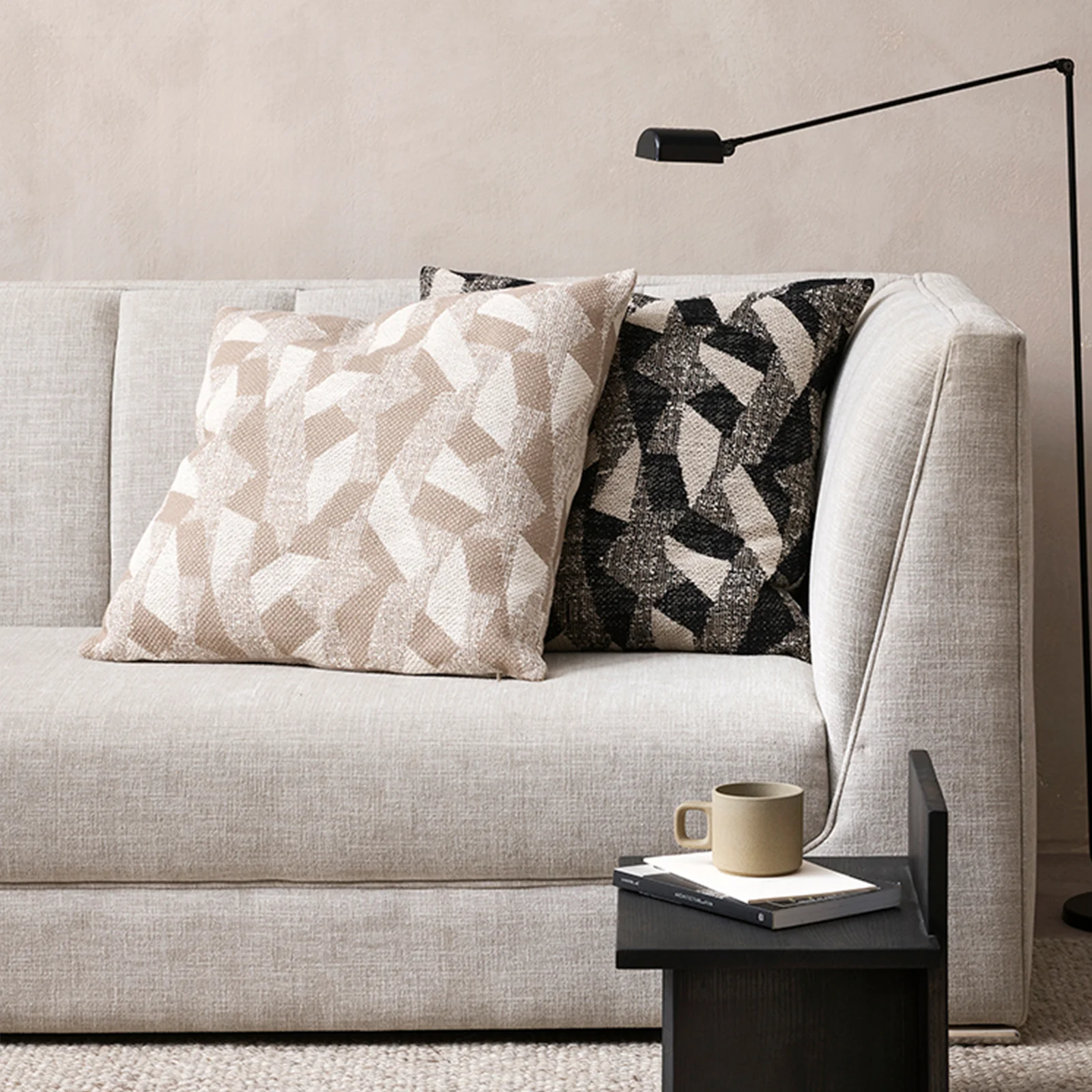 Comfortable Oscari Cushion Natural 55 x 55cm Casual
